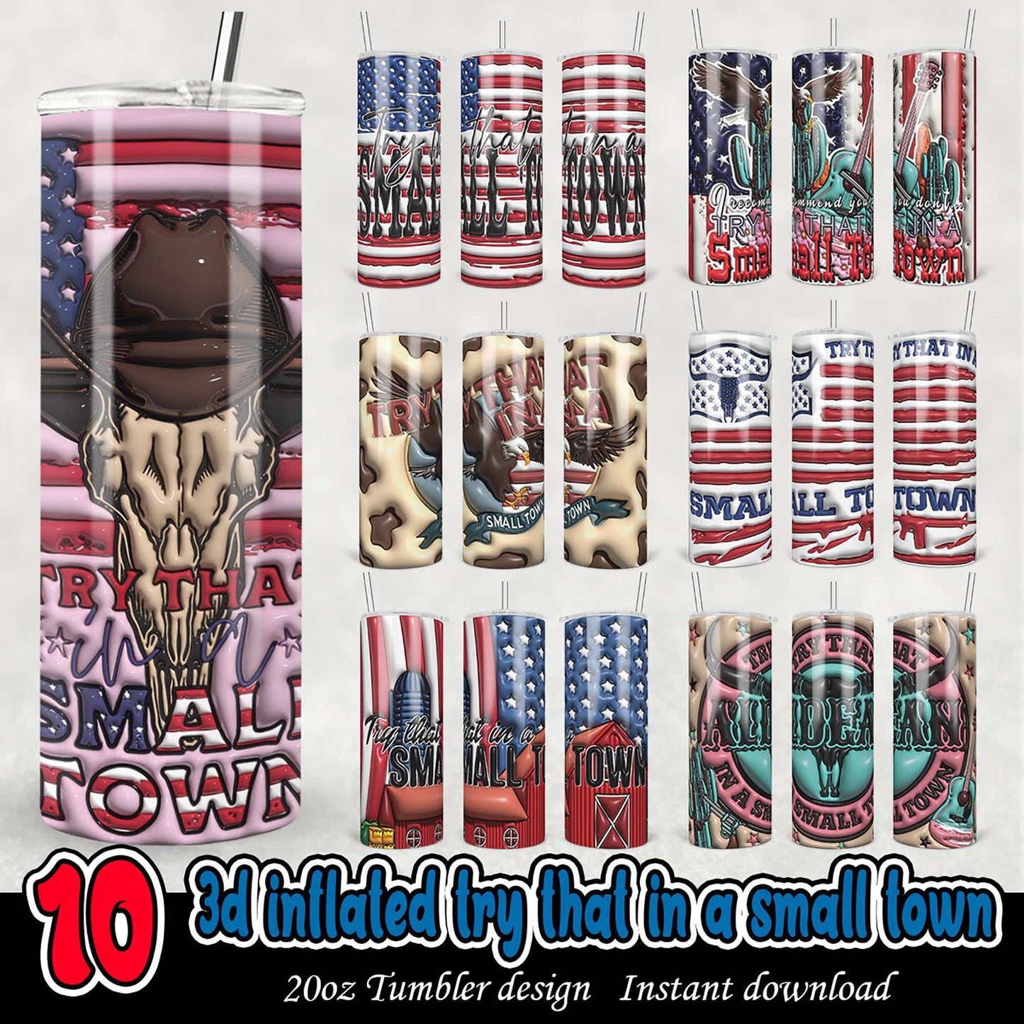 10 20oz Tumbler Designs Try That Small Town