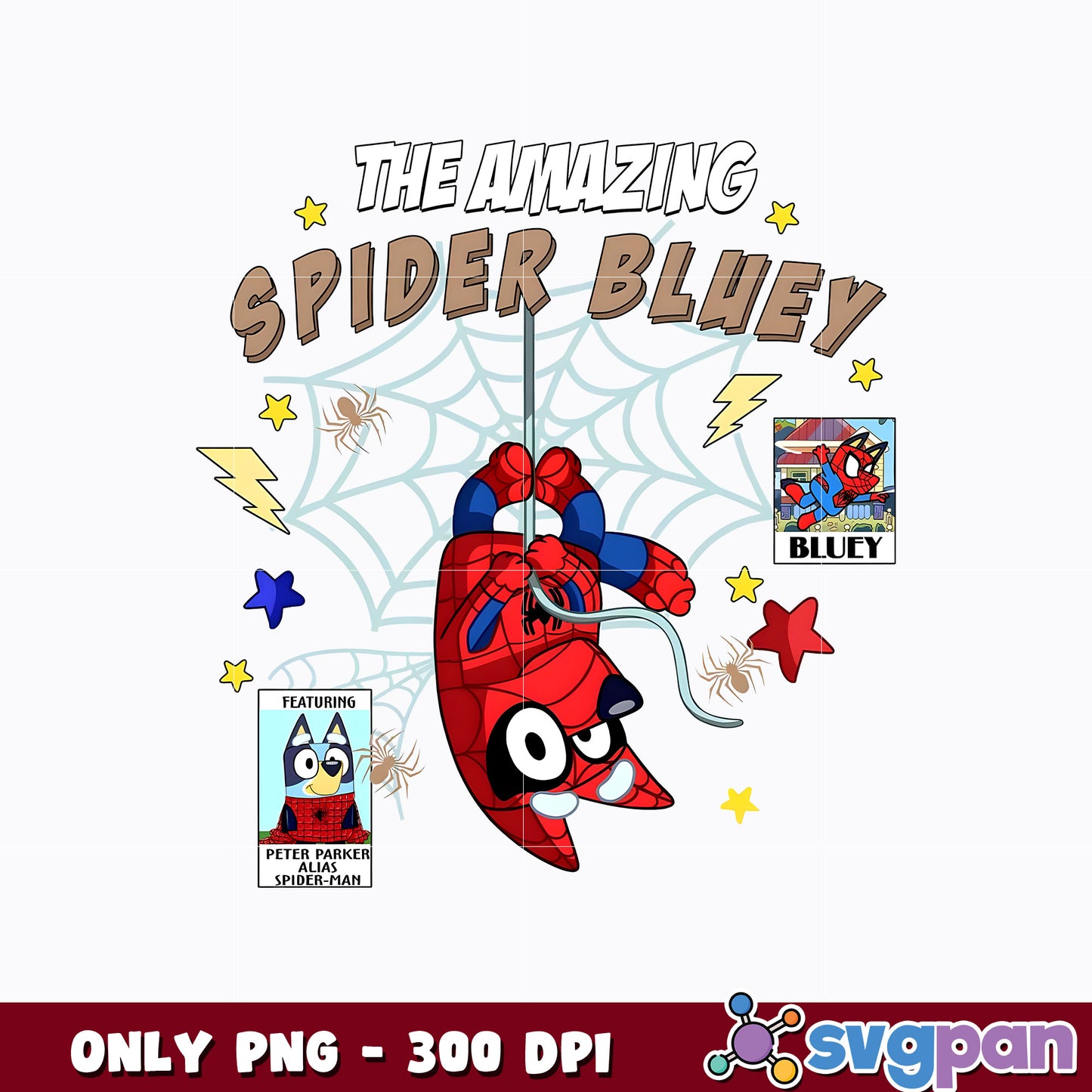 The Amazing Spider Bluey png