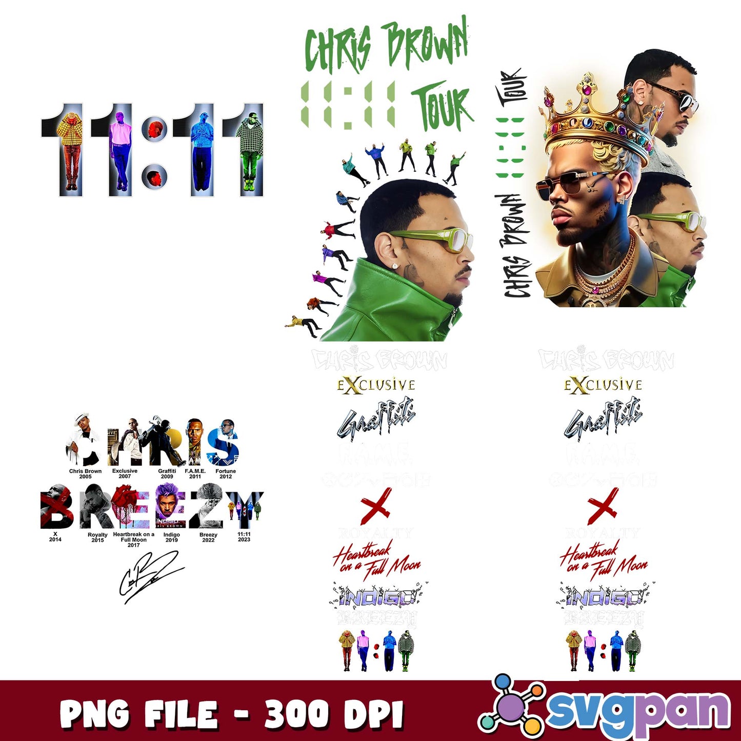 1111 chris brown png bundle