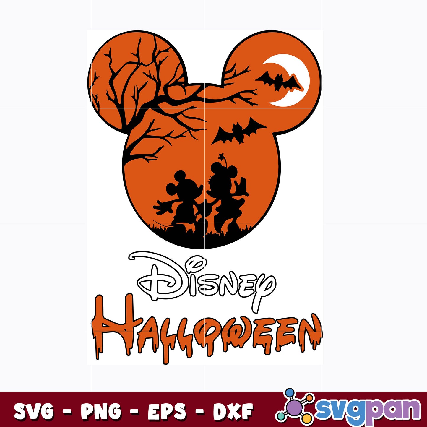 Disney Halloween svg, Mickey Mouse and friends png
