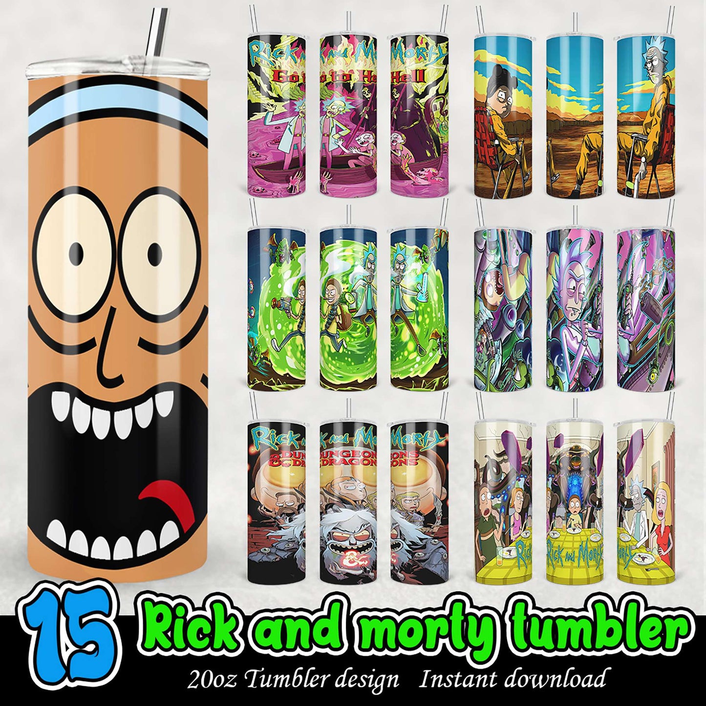 15 Rick and Morty 20oz Tumbler Designs