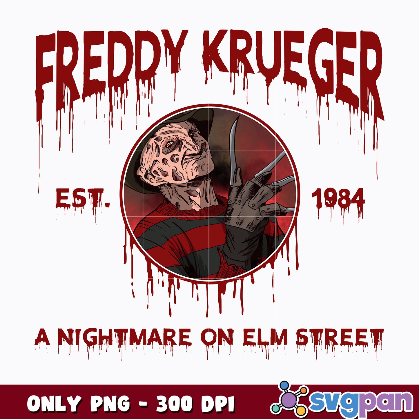 Freddy Krueger est 1984 horror movie png