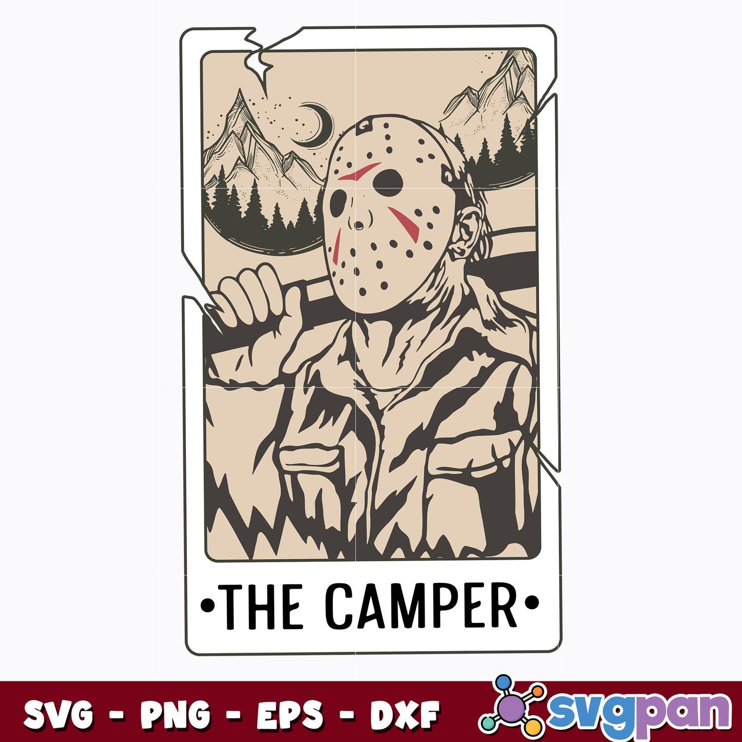 Jason Voorhees Horror Tarot Cards Svg