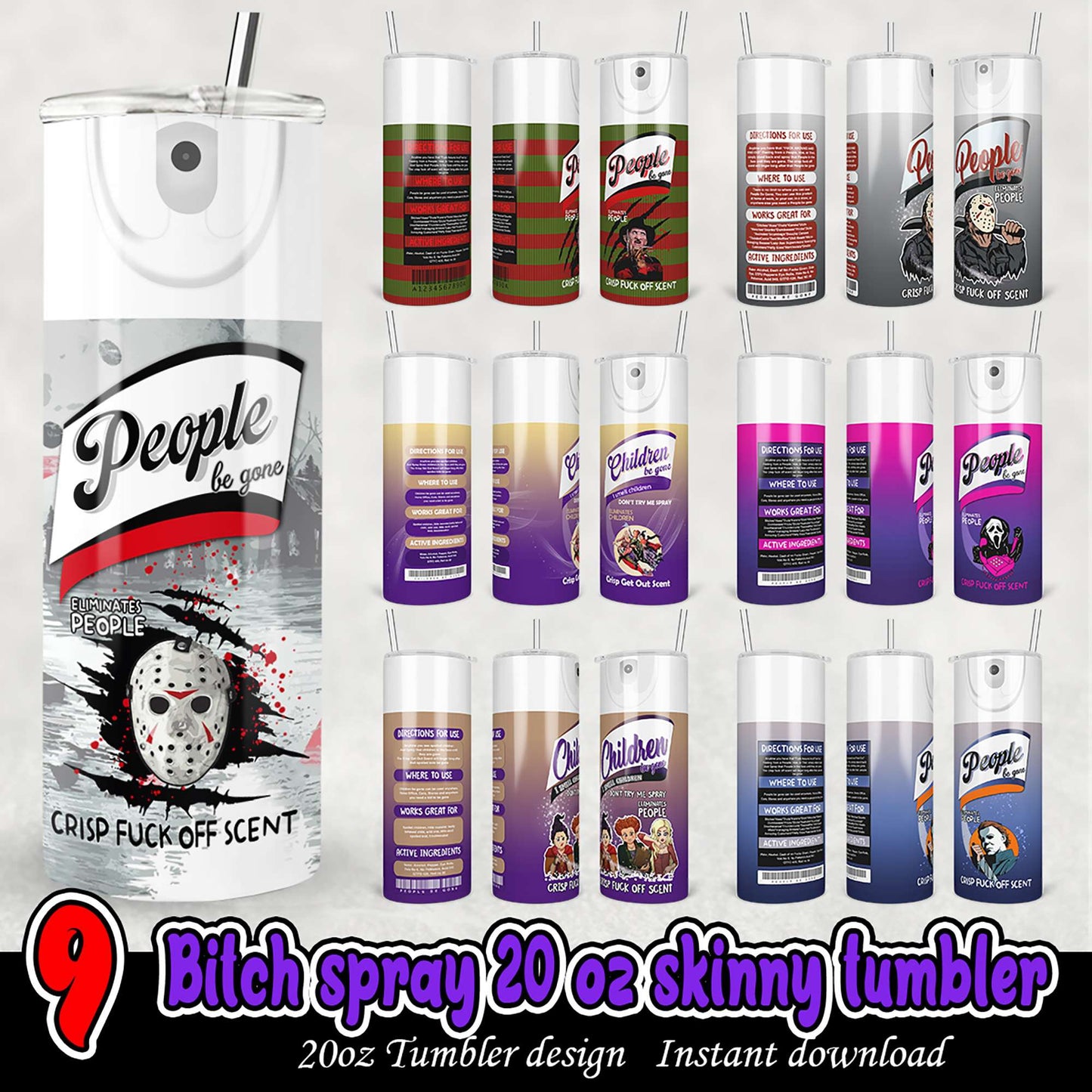 20oz Skinny Tumbler & Spray Bundle PNG