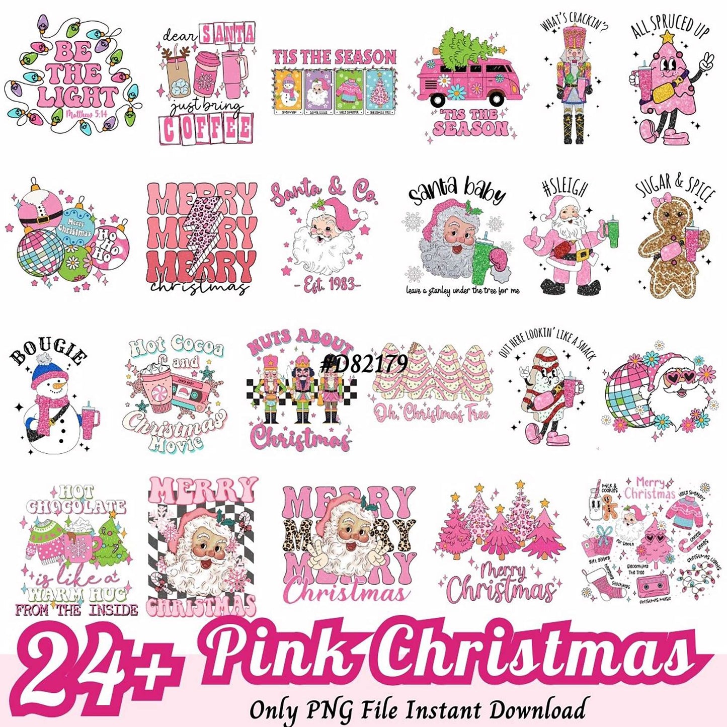 24+ Pink Christmas PNG Designs