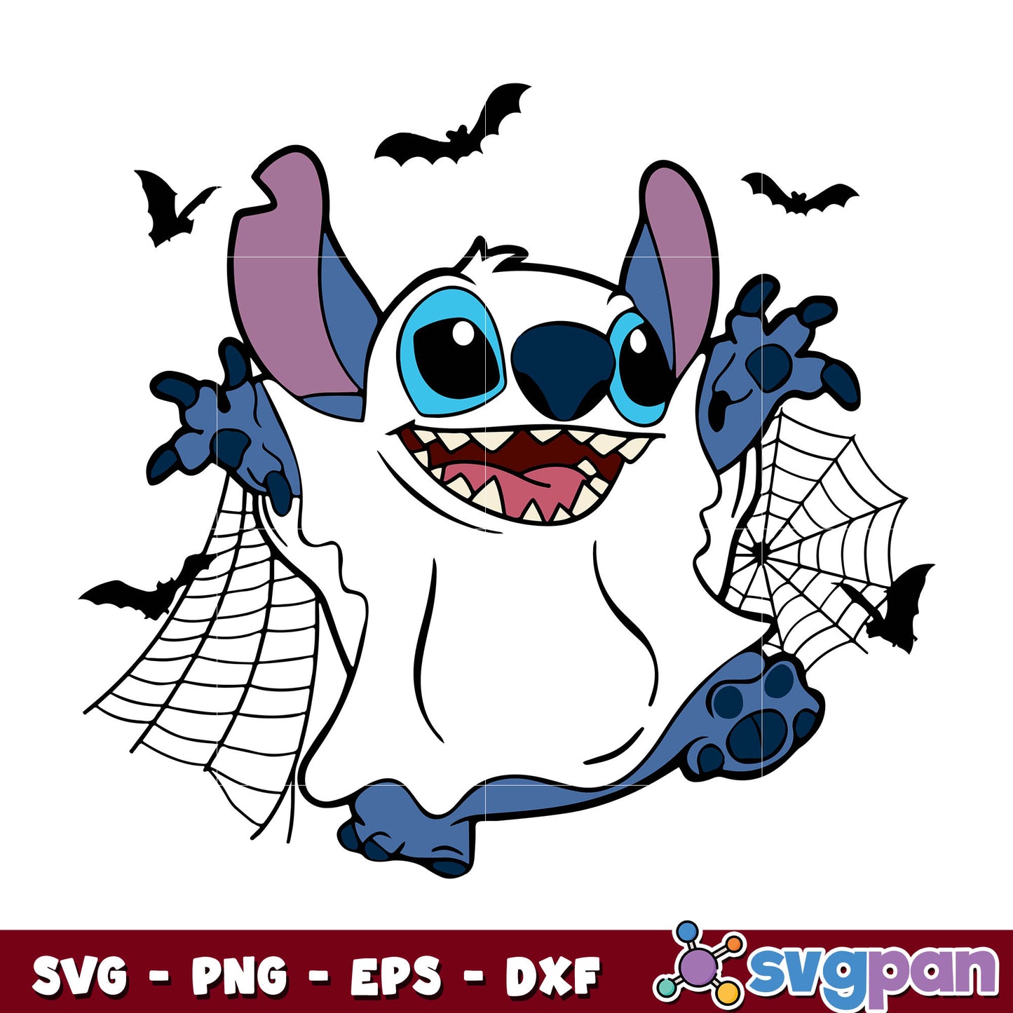 Stitch Ghost Svg, Halloween Svg