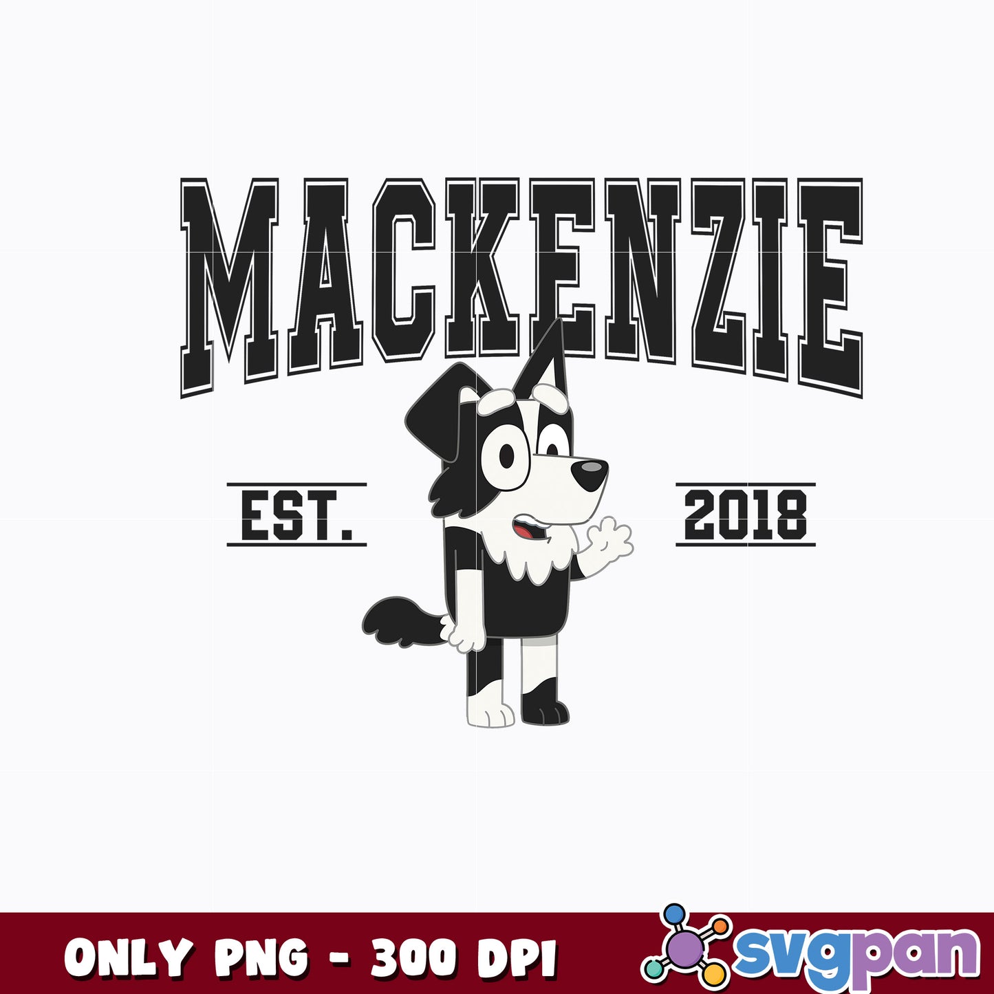Bluey Mackenzie est 2018 cartoon png