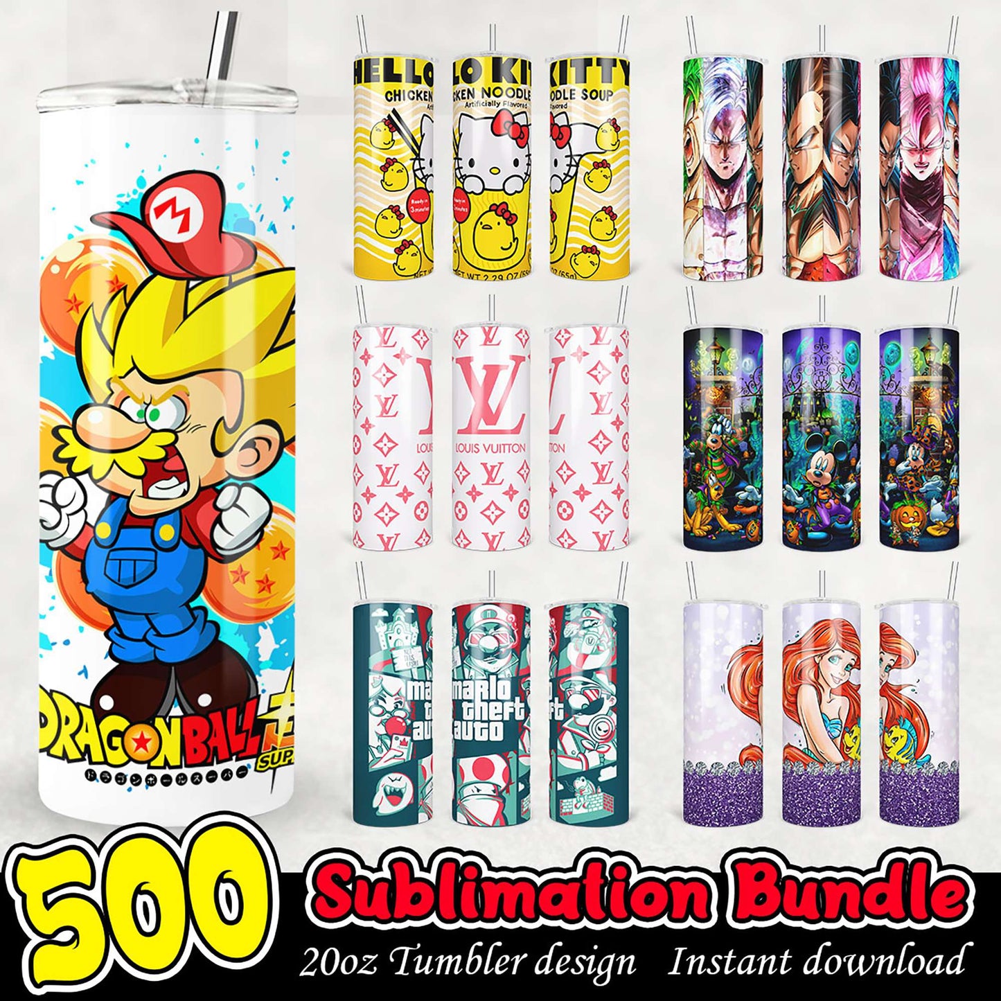 500+ Sublimation Tumbler Designs Bundle
