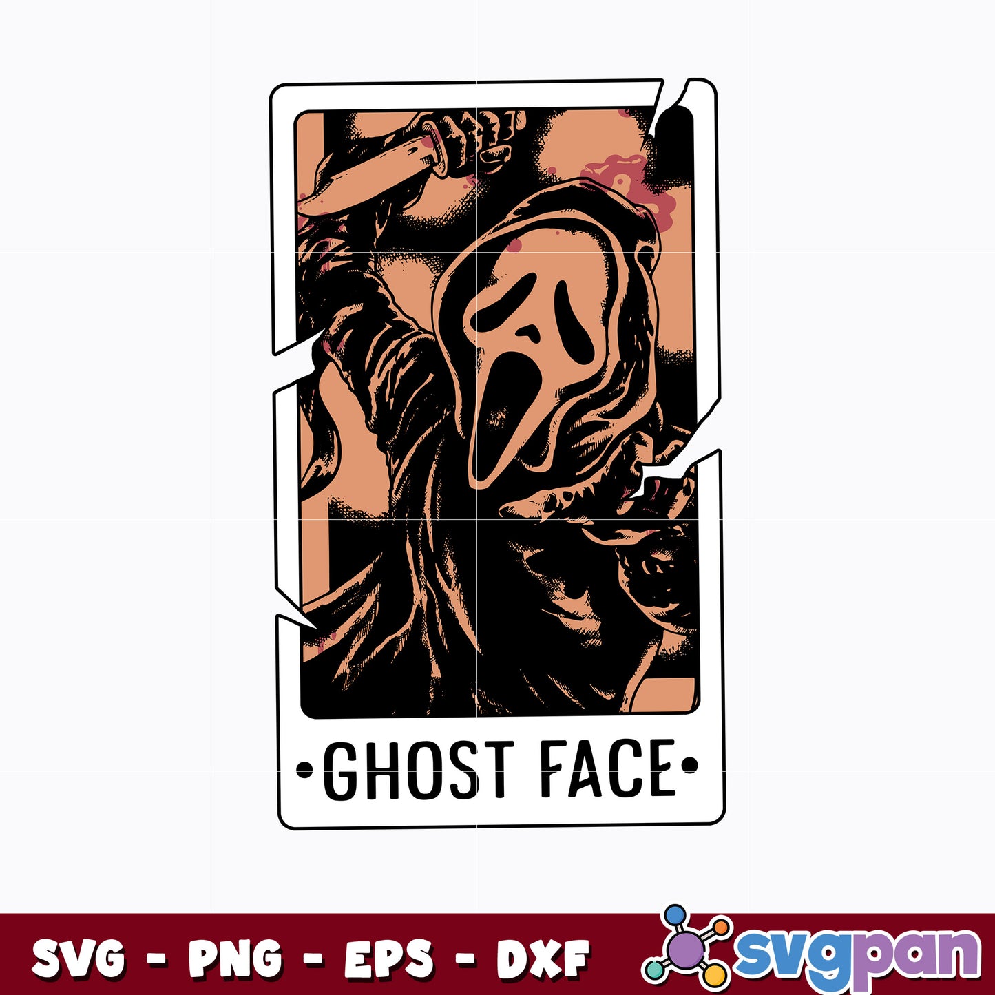 Ghost Face Tarot Cards Svg