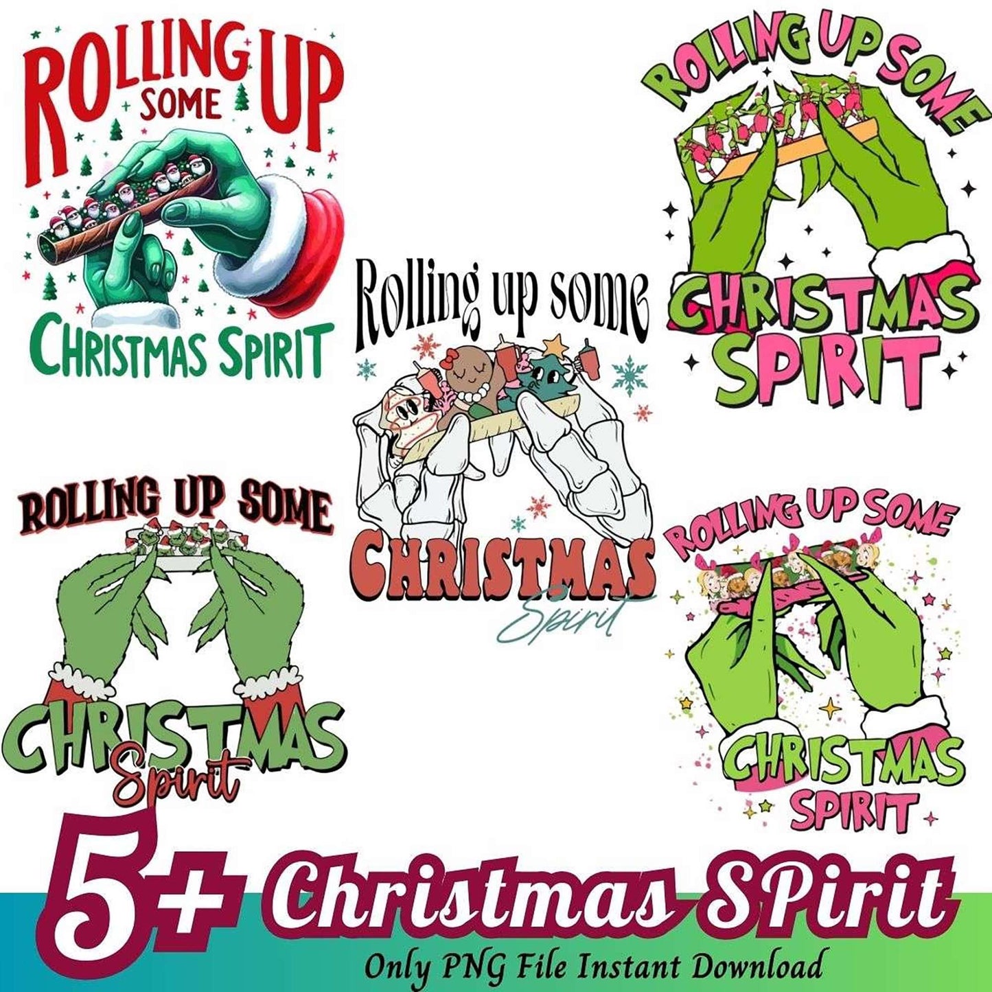 5+ Christmas Spirit PNG Bundle
