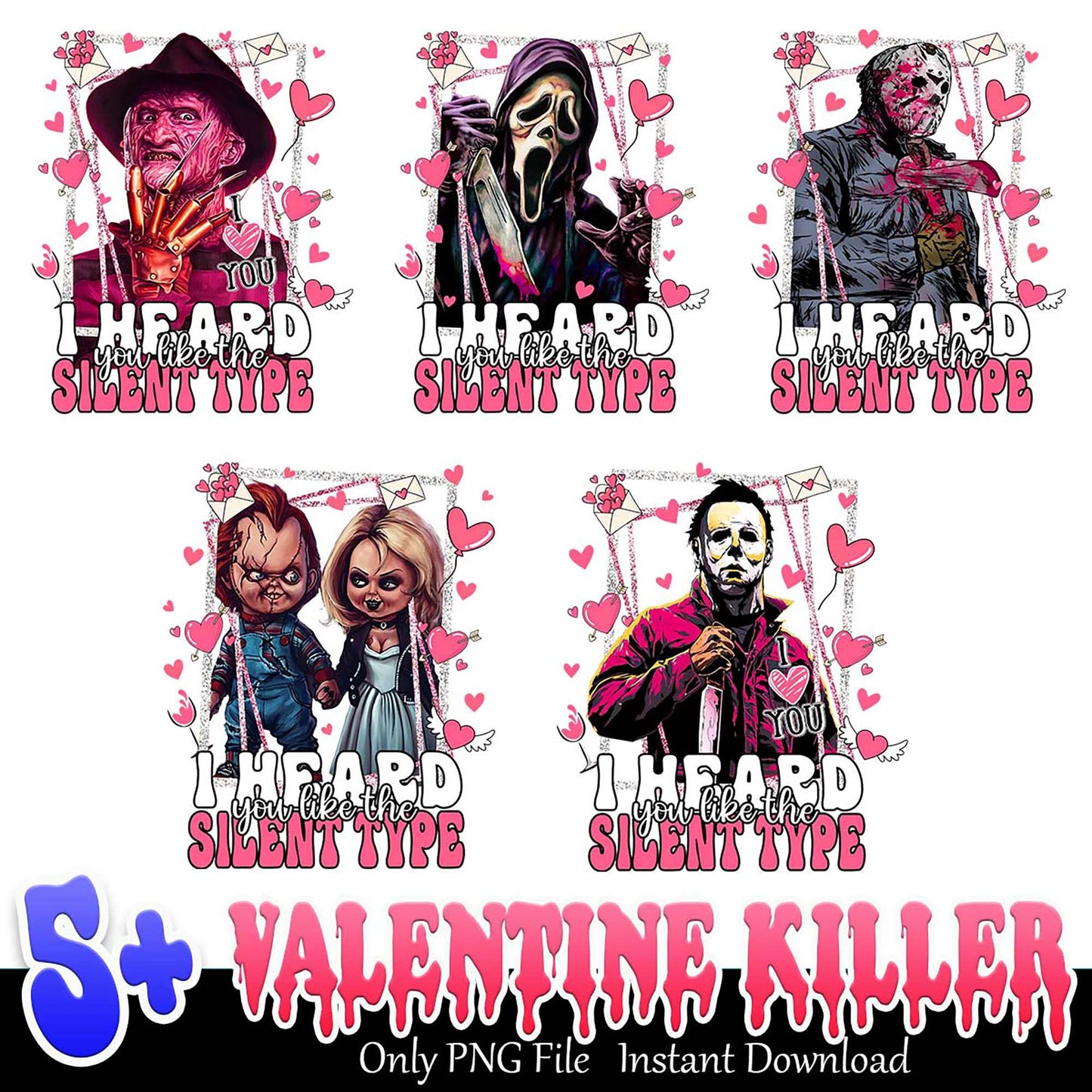 5+ Valentine Killer PNG Bundle Instant Download