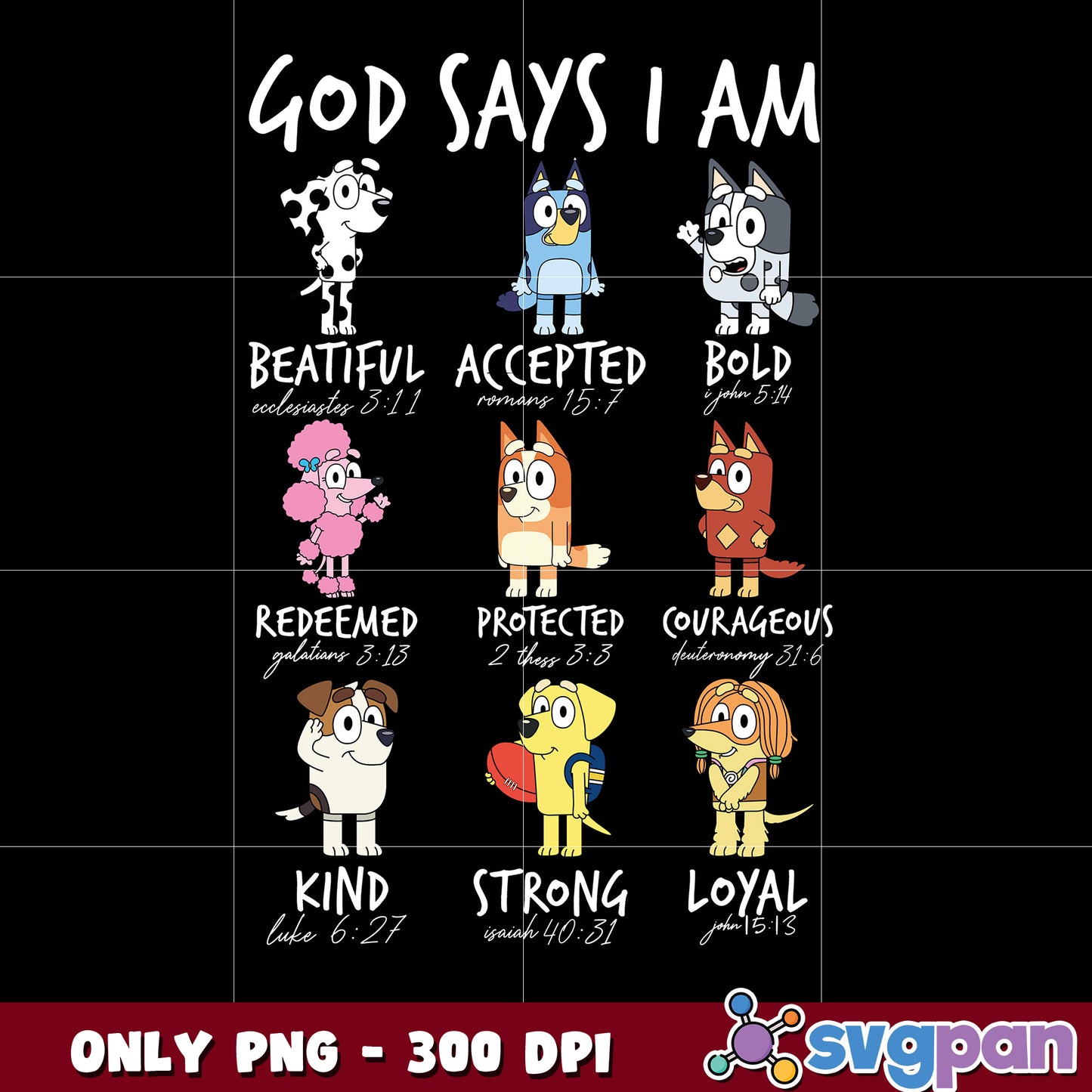God Says I am Blue Friends cartoon png
