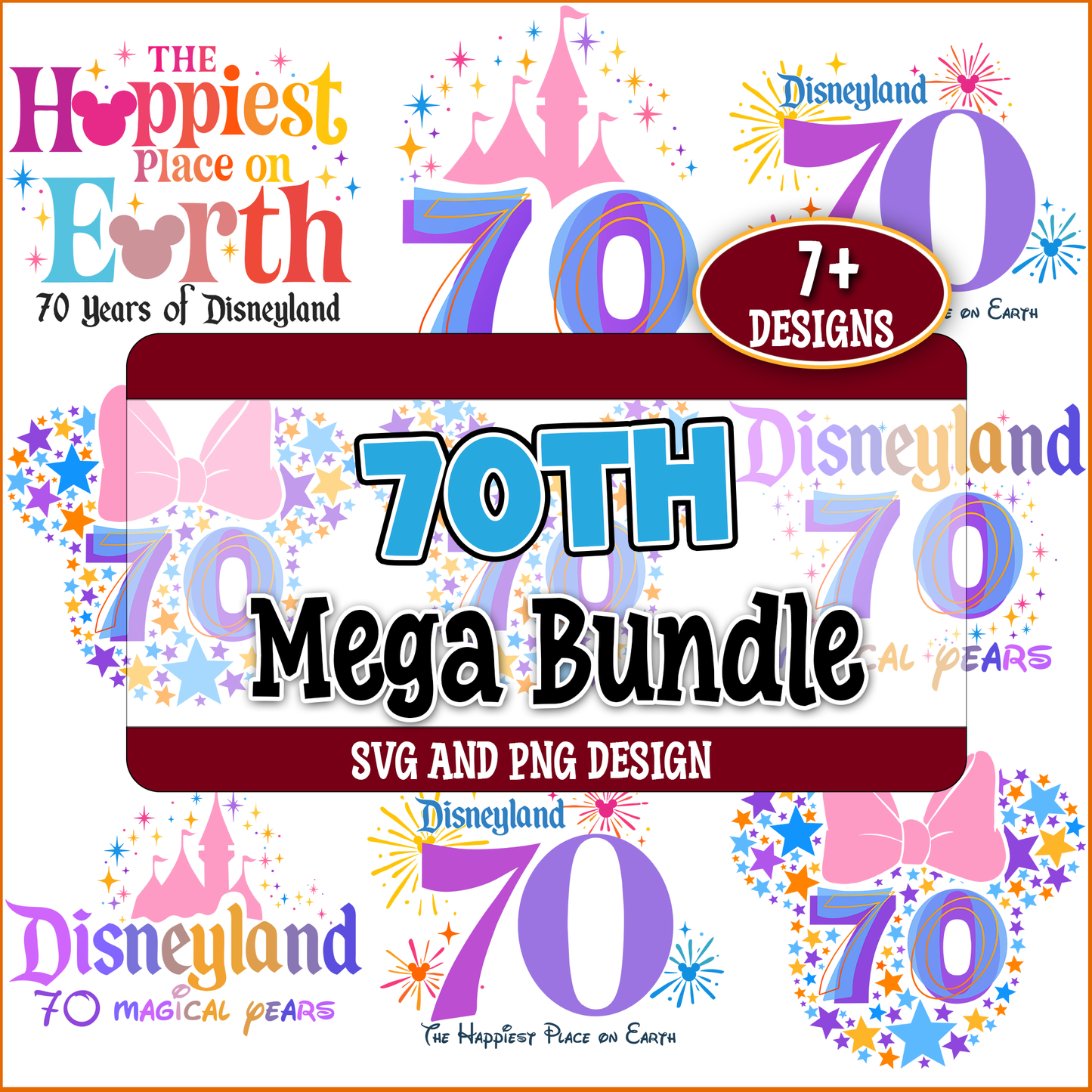 70th anniversary svg bundle