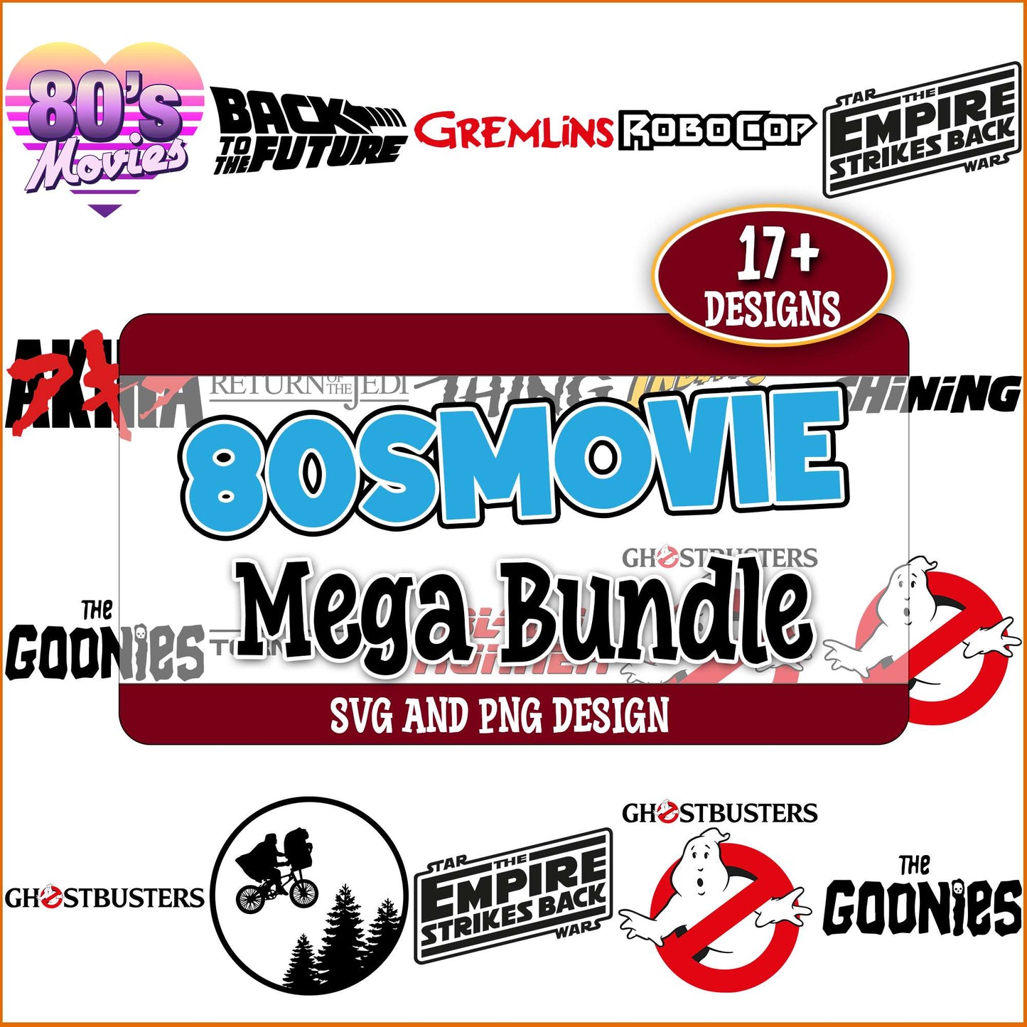 80s movies logos svg bundle
