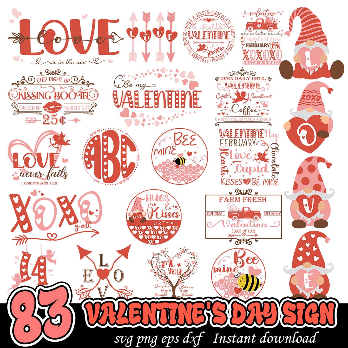 83 Valentine's Day SVG Bundle
