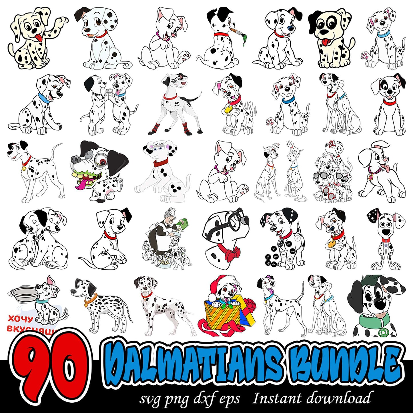 90 Adorable Dalmatians SVG Bundle for Creative Projects