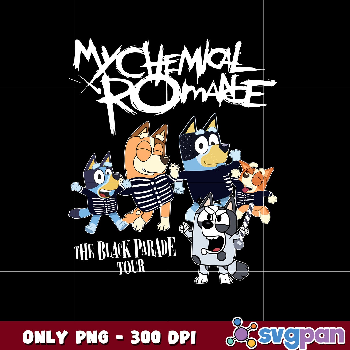 Bluey My Chemical Romance cartoon png