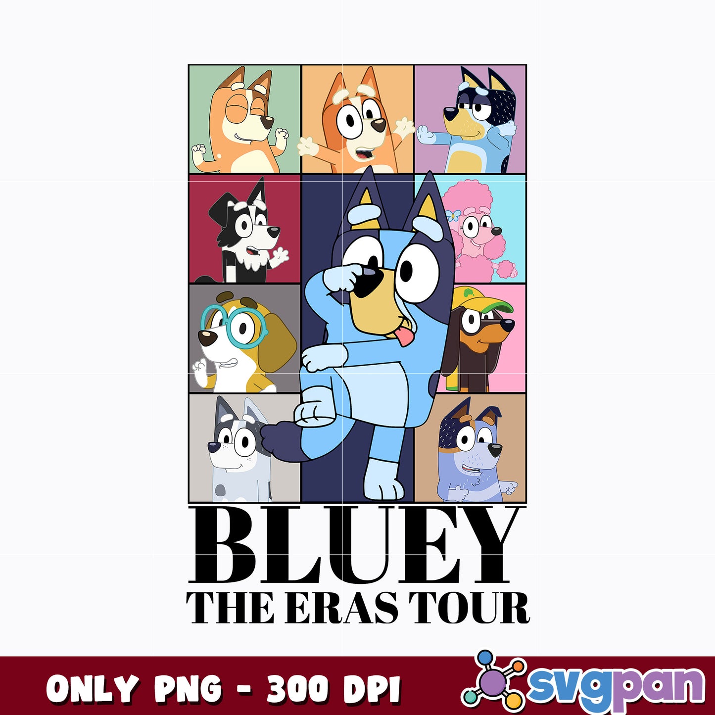 Bluey The Eras Tour png