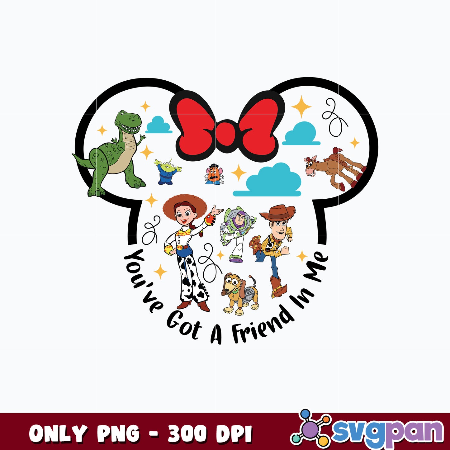 Minnie mouse Disney Toy Story Group png