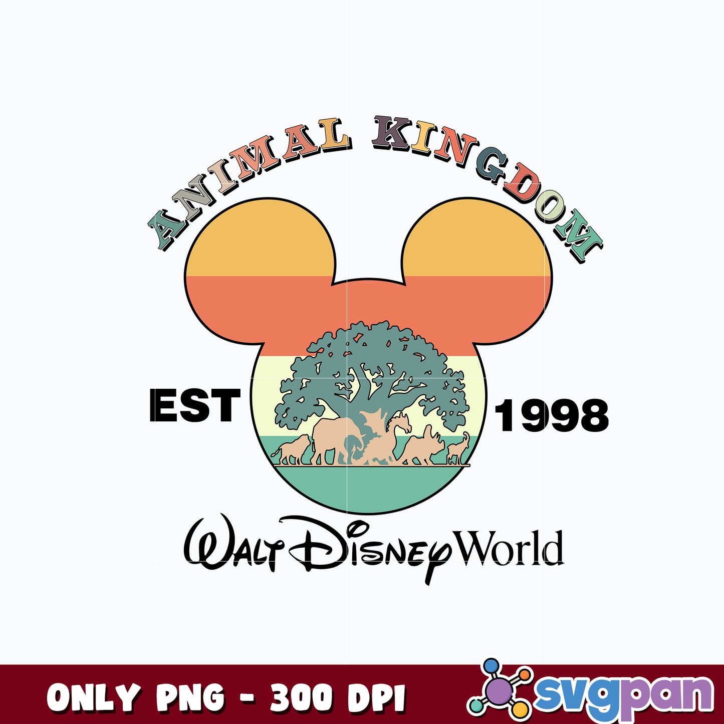 Animal Kingdom Est 1998 Walt Disney World png