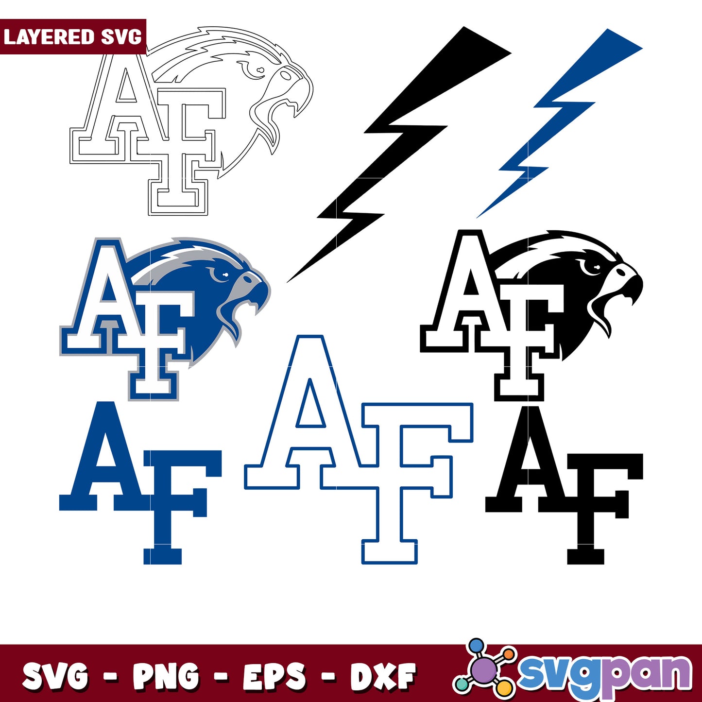 Air Force Falcons SVG Bundle
