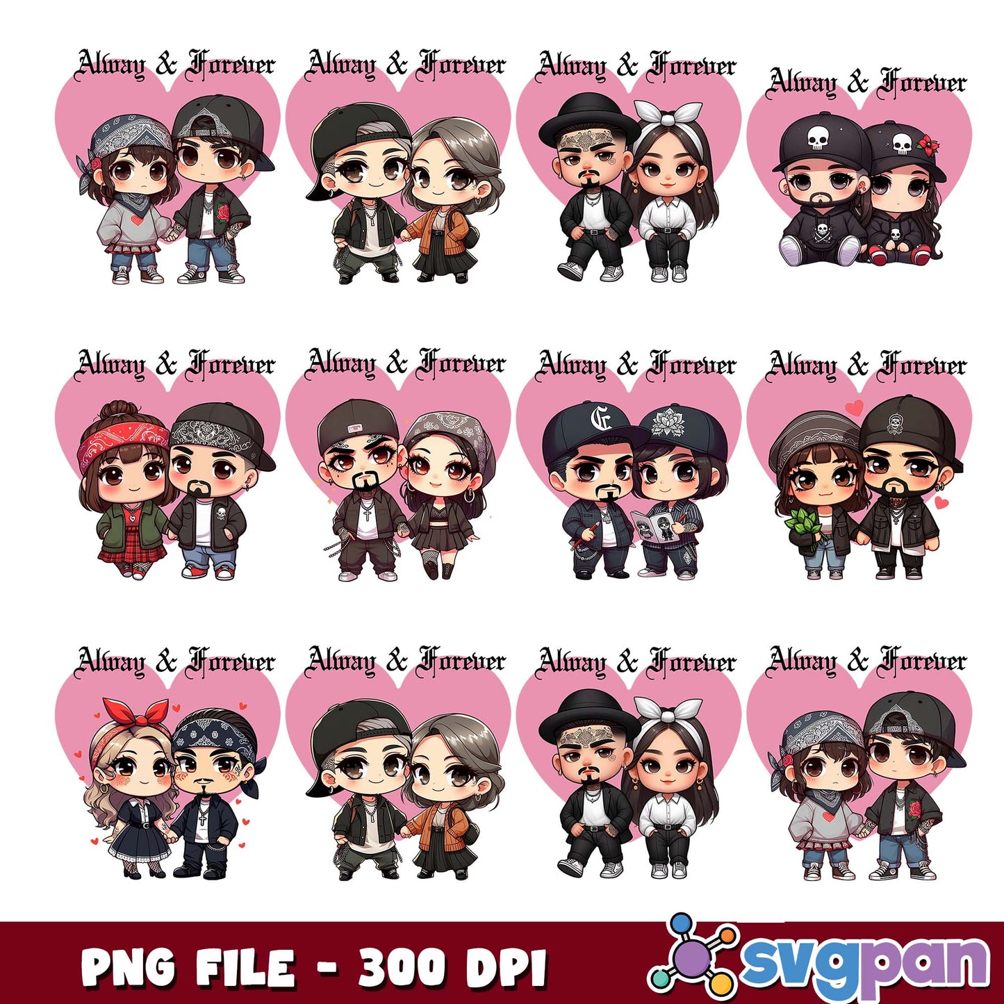 Always and forever png bundle