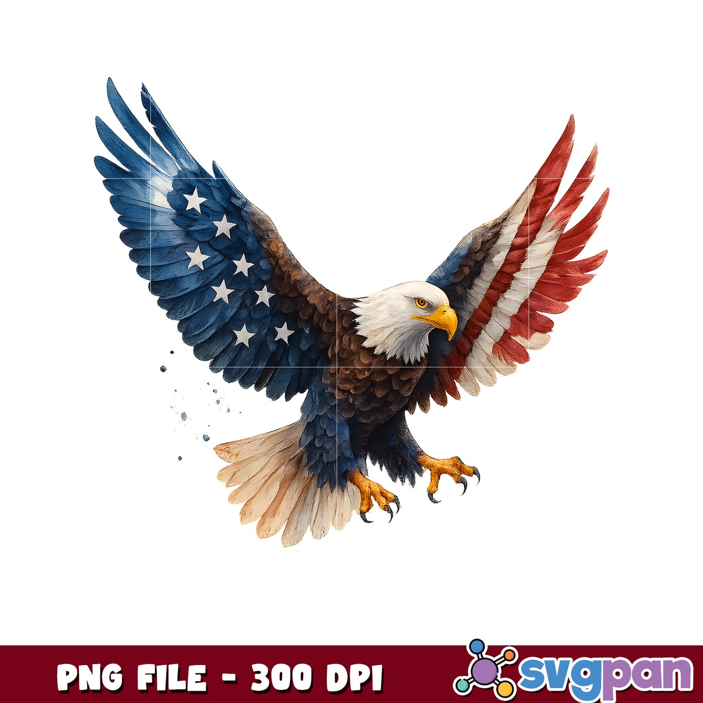 American Flag Eagle PNG 300 DPI