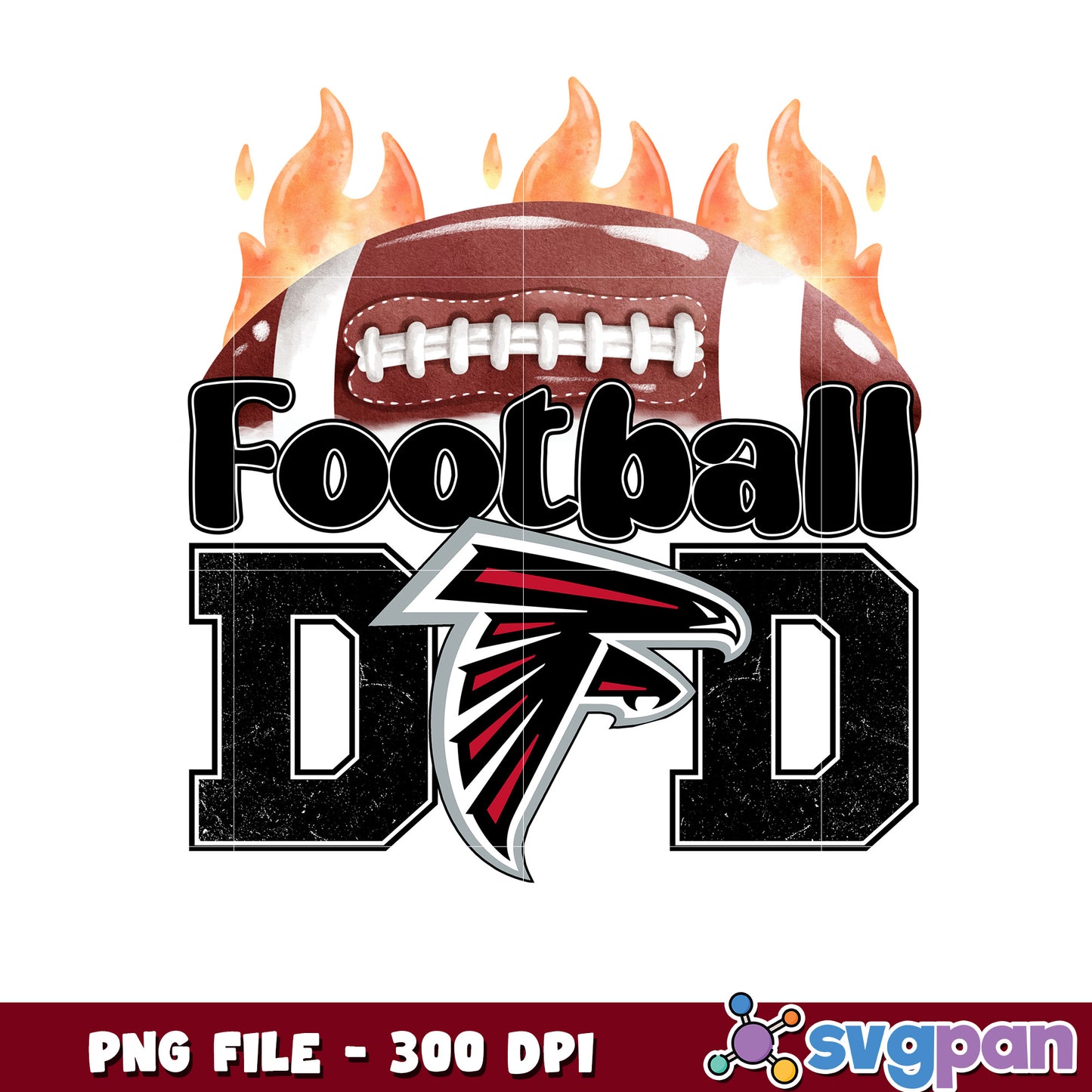 American football dad atlanta falcons png, sporty dad game day png, nfl football teams png