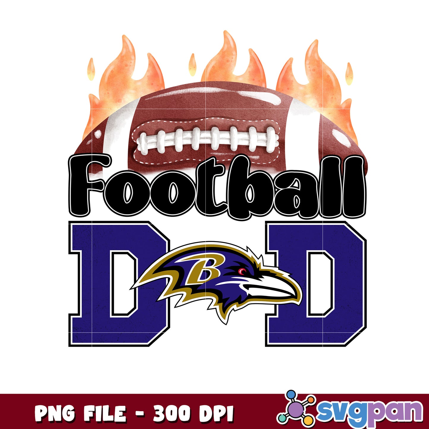 American football dad baltimore ravens png, sporty dad game day png, nfl football teams png