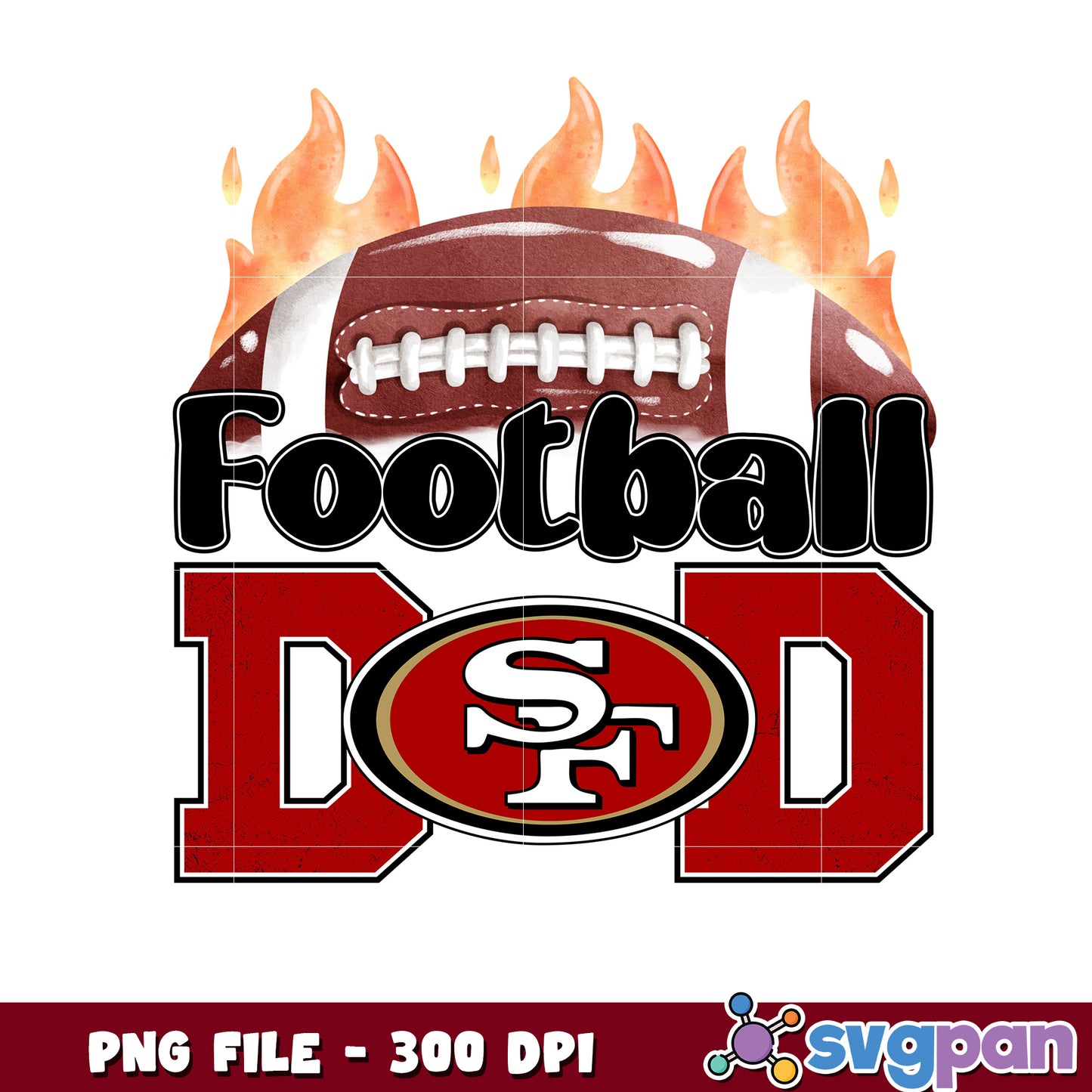 American football dad san francisco 49ers png, sporty dad game day png, nfl football teams png