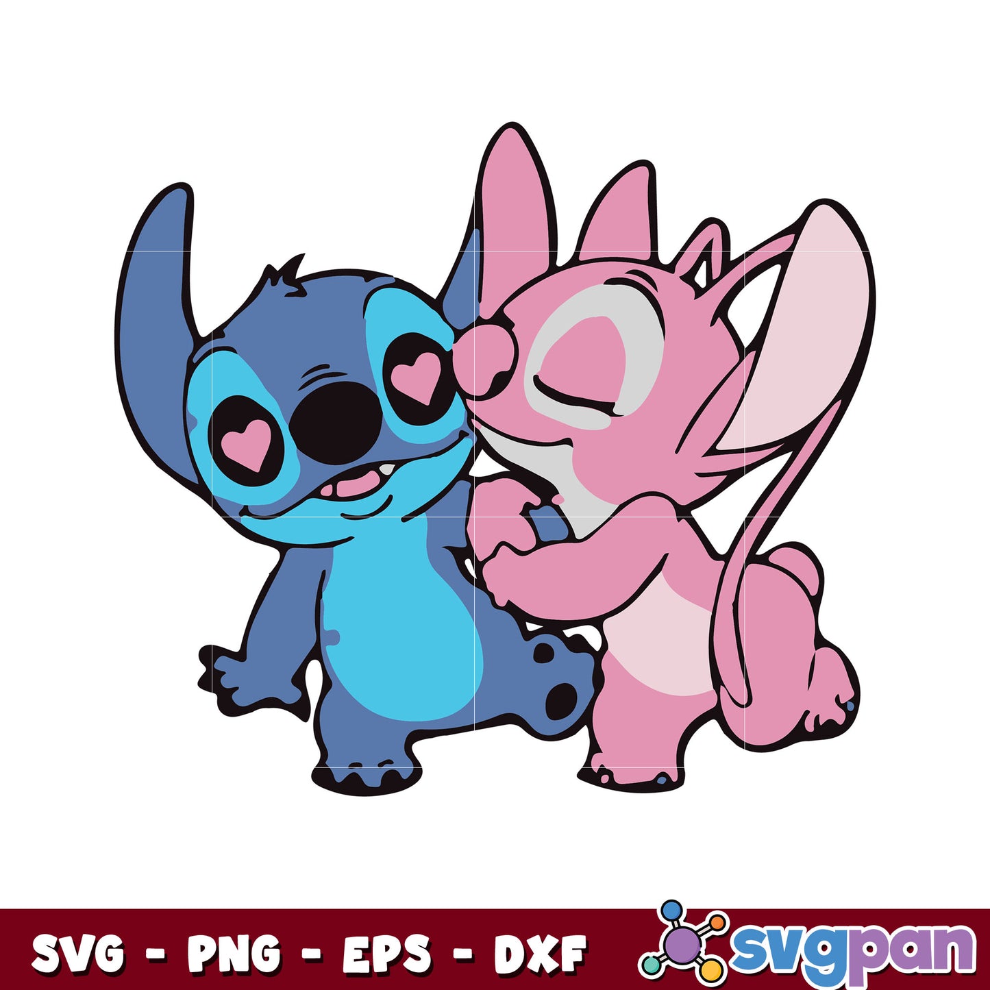 Angel love stitch disney valentine svg, angel valentine svg, stitch ang angel svg