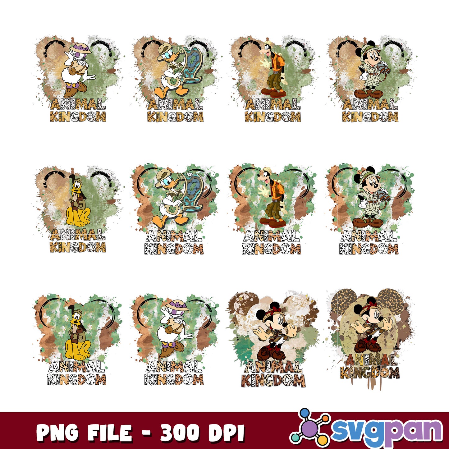 Animal Kingdom Character Bundle PNG for Crafts 300 DPI