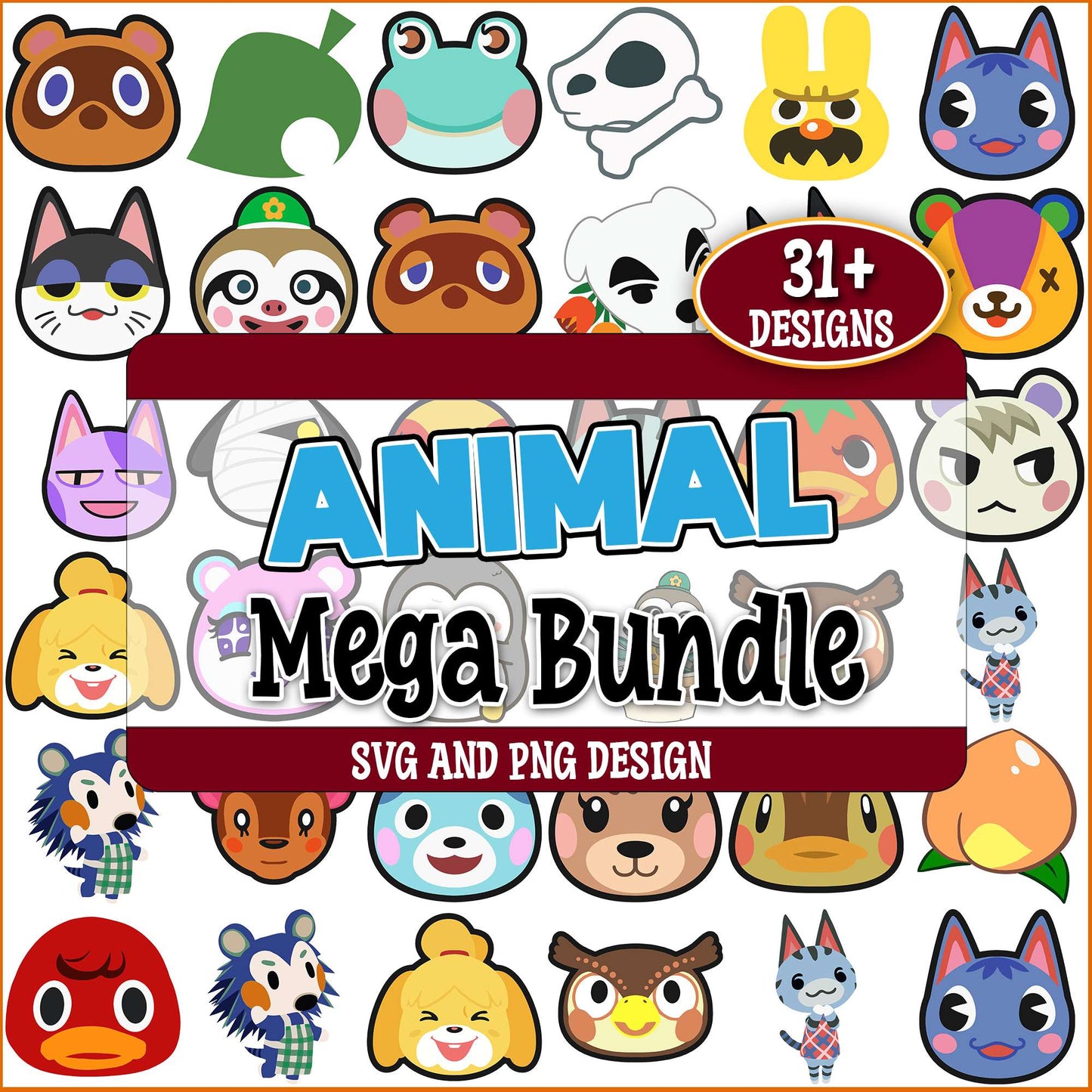 Animal crossing svg bundle