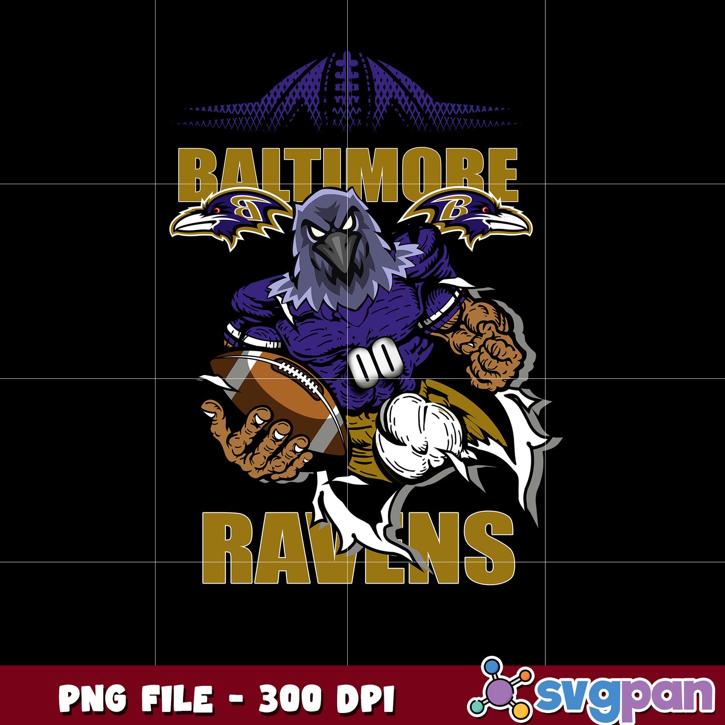 Animal logo baltimore ravens design png, national fottball league png, list of nfl teams png