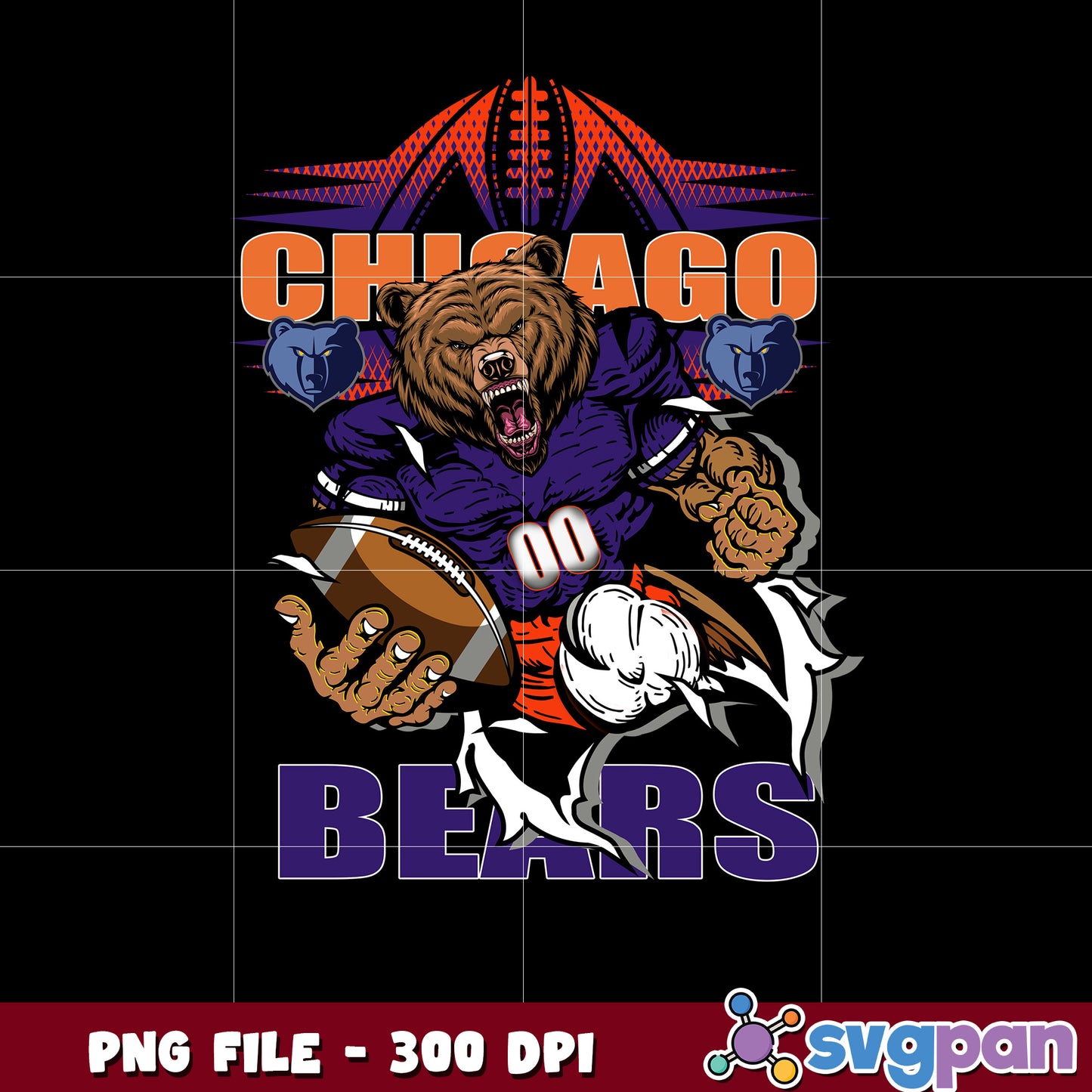 Animal logo chicago bears design png, national fottball league png, list of nfl teams png