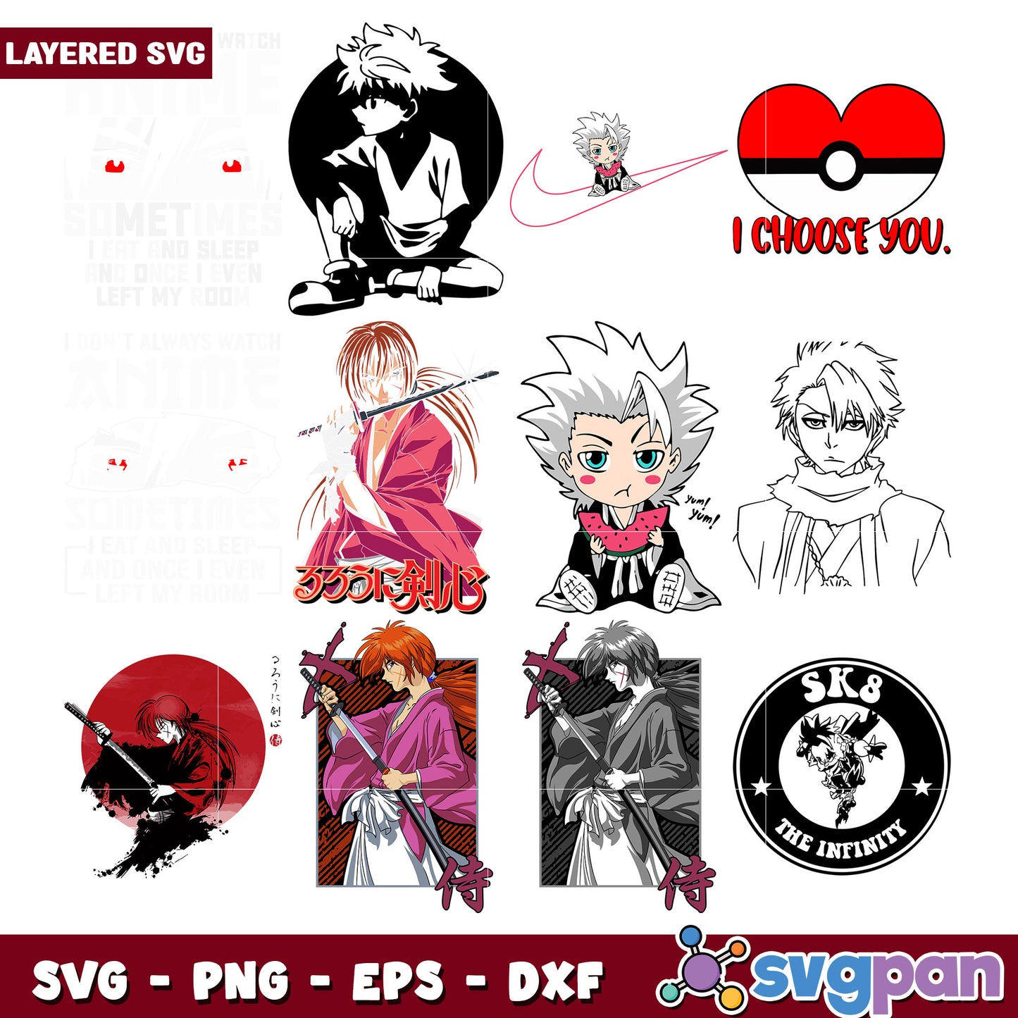 Anime SVG Bundle for Creative Projects and Crafts
