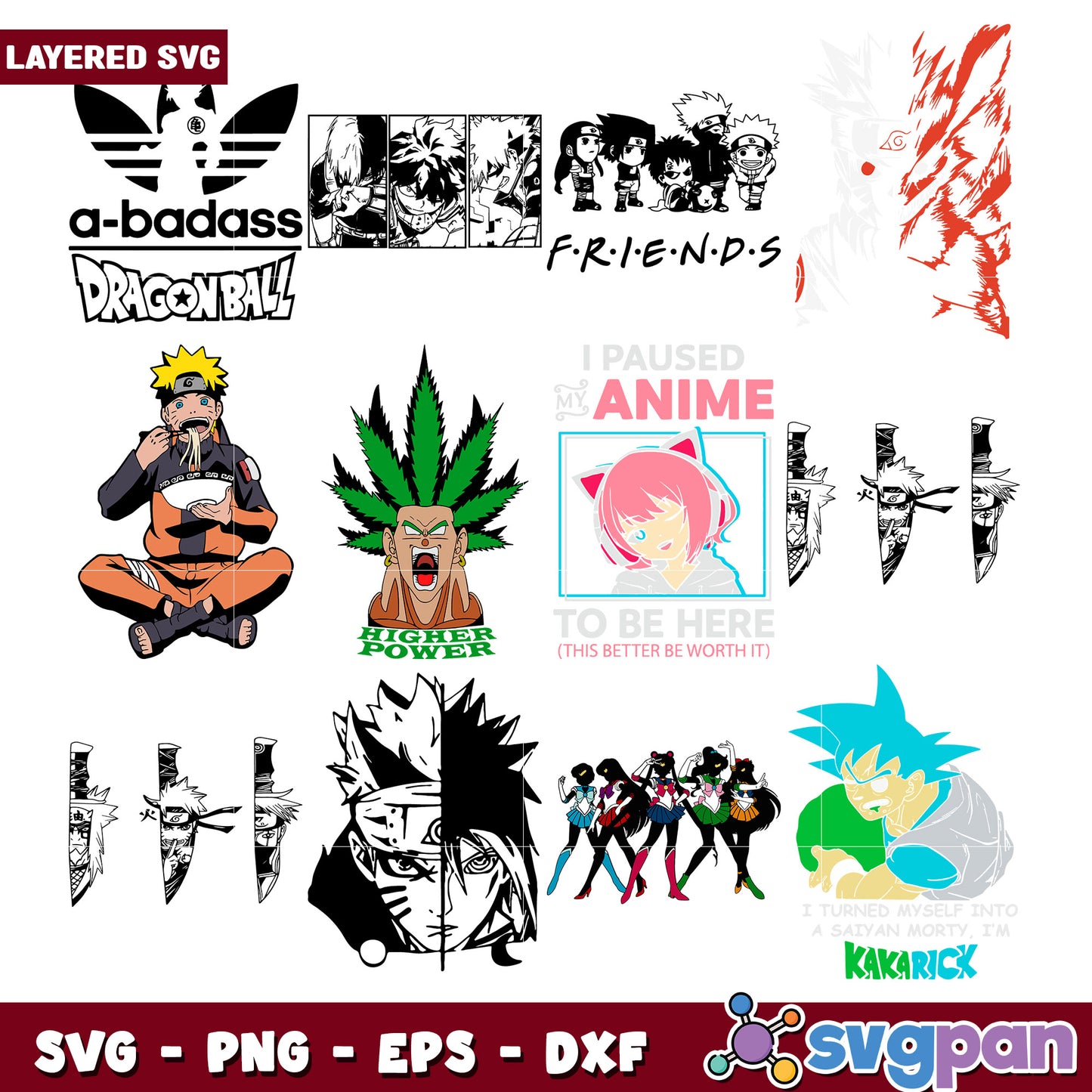 Anime SVG Bundle for Unique Creative Designs