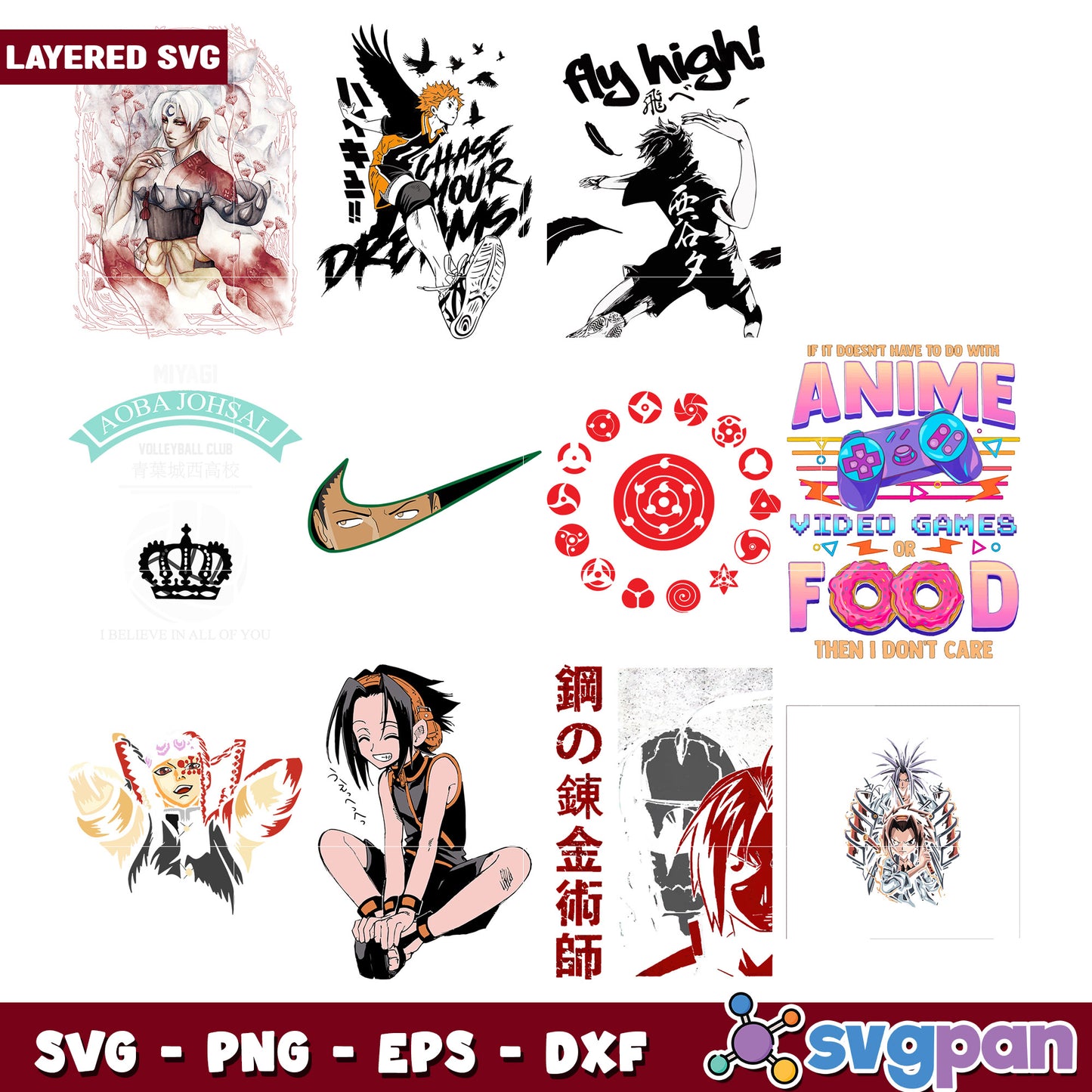 Anime and Gaming SVG Bundle for Creative Projects