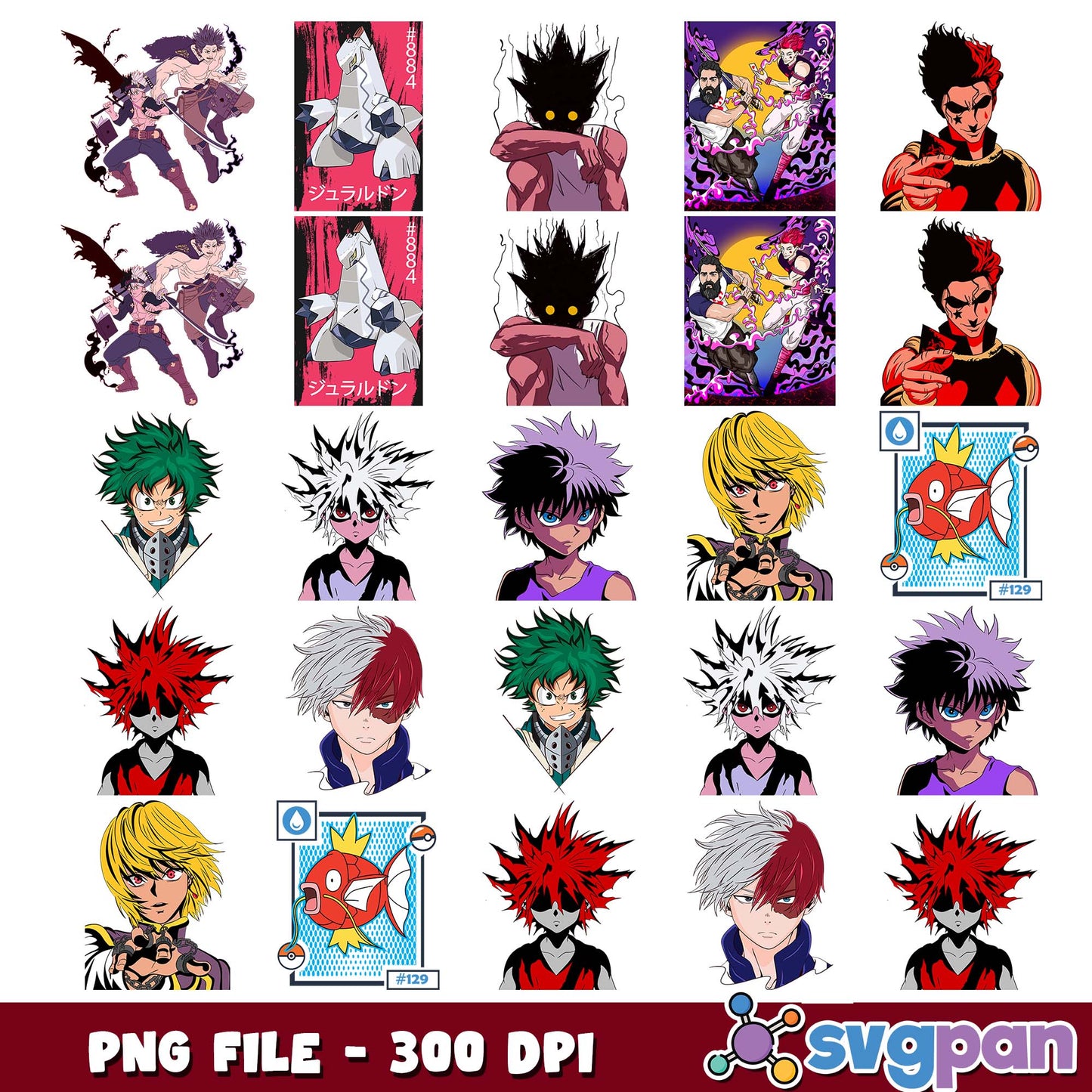 Anime aura moment png bundle