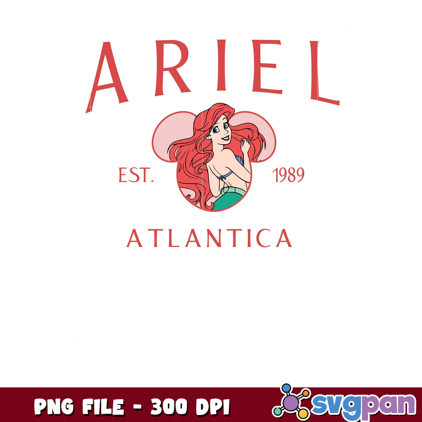 Ariel Atlantica PNG 1989 Disney Princess