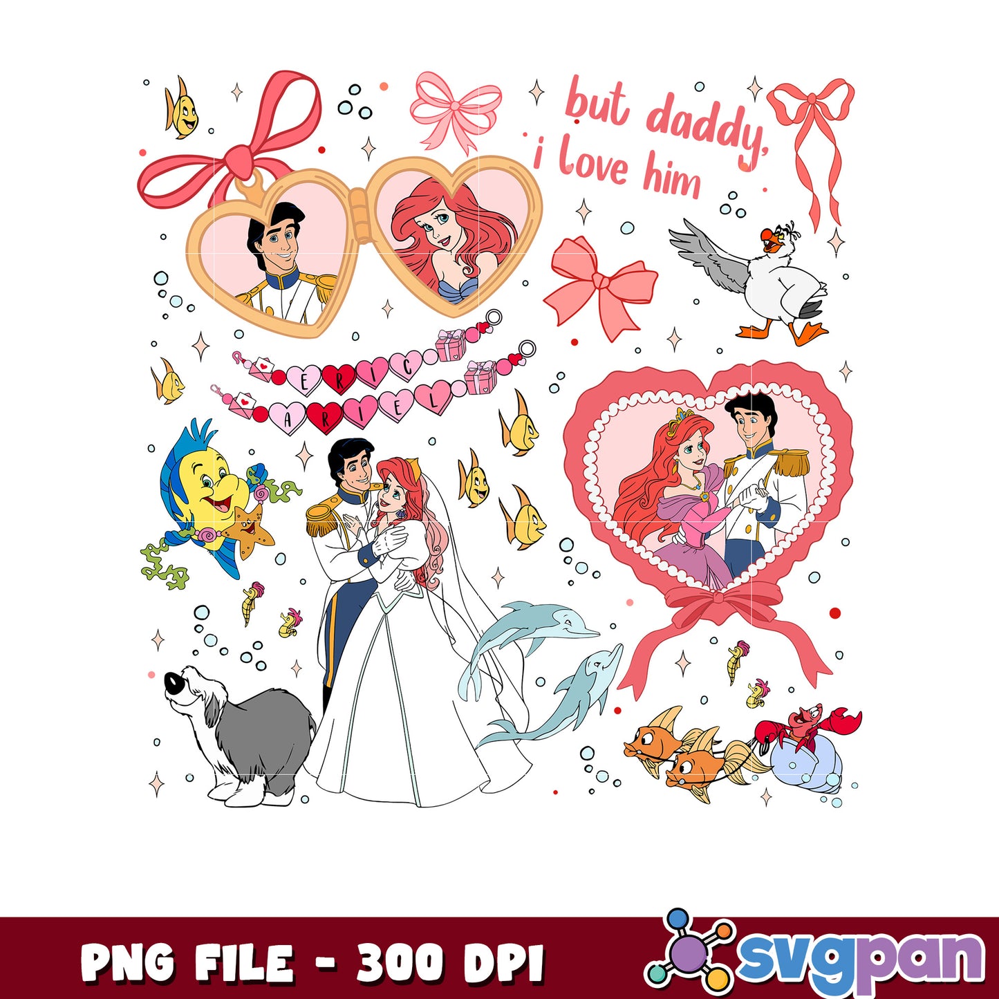 Ariel the mermaid png, disney little mermaid characters png, princess ariel png
