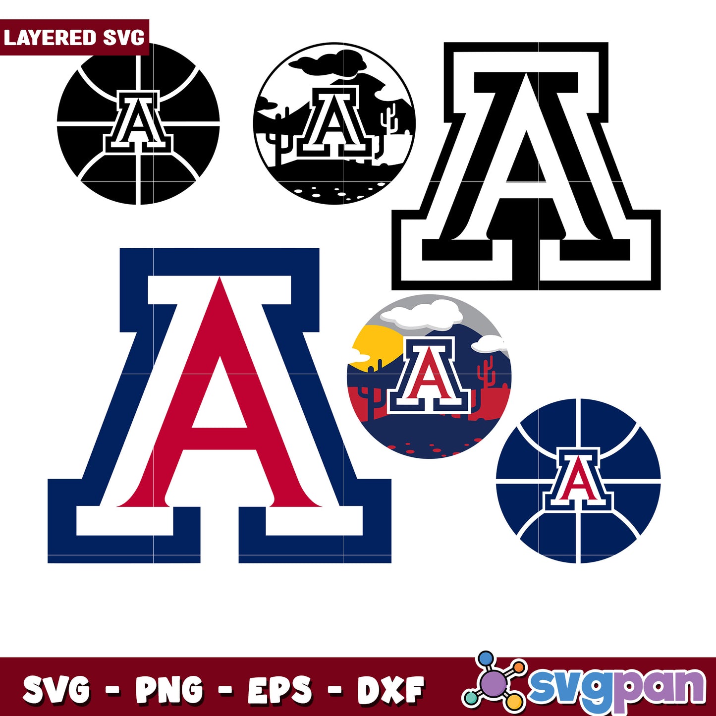 Arizona A Logo SVG Bundle