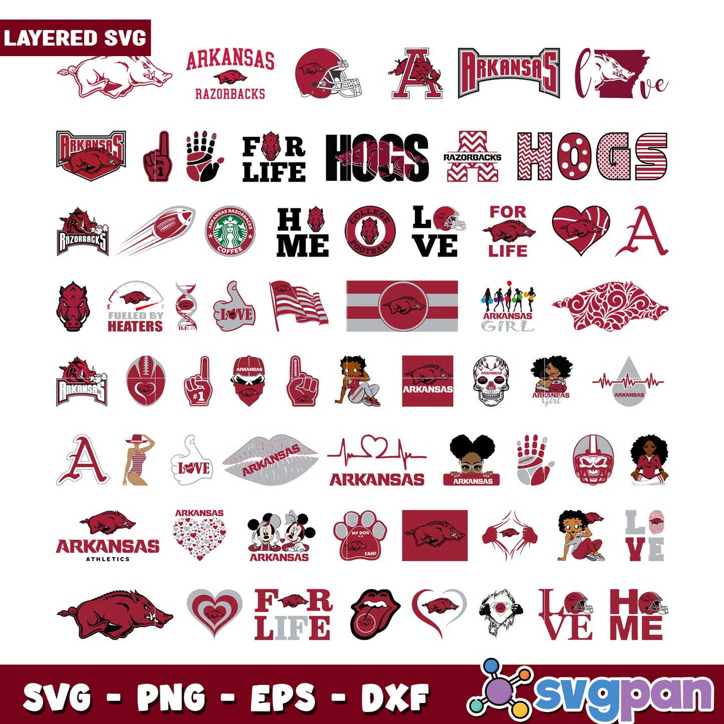 Arkansas Razorbacks SVG Bundle for Creative Projects