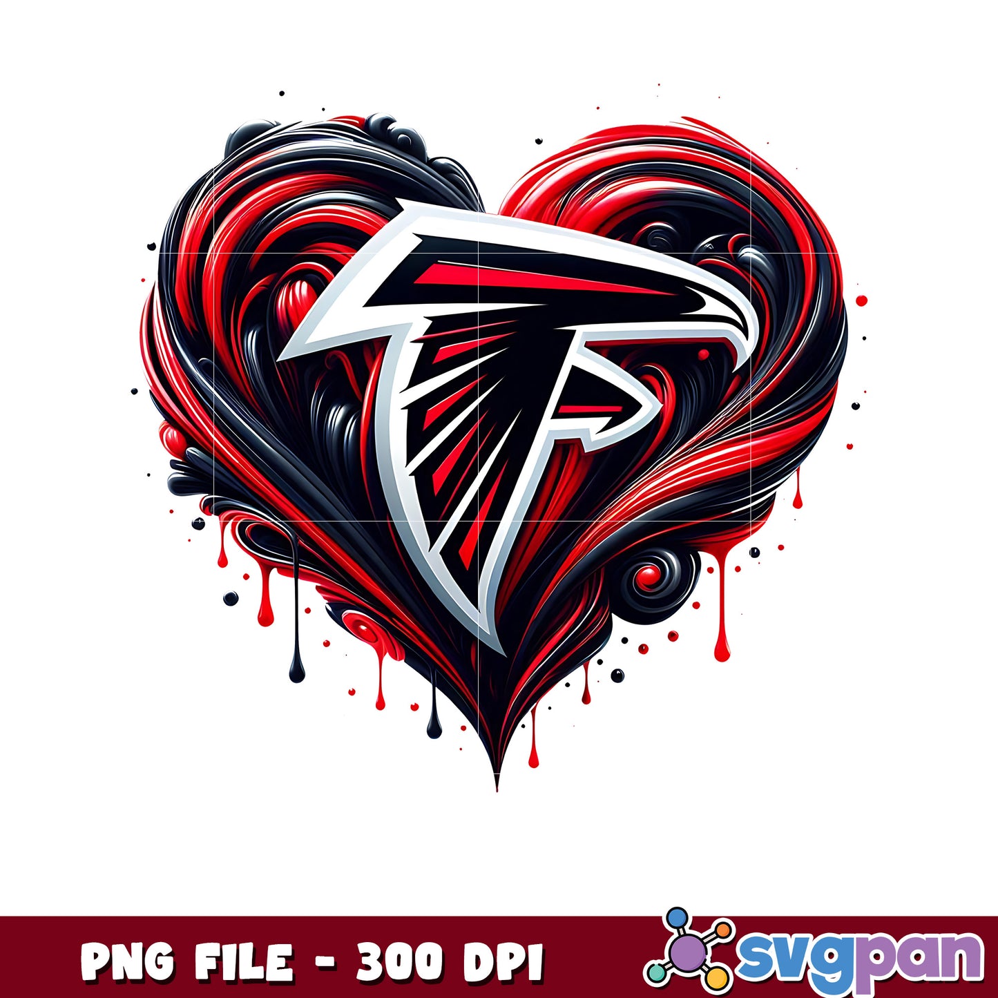 Atlanta falcons heart png, nfl reddit png, nfl network png