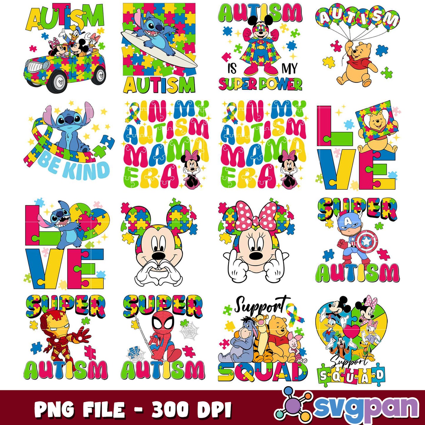 Autism Awareness Bundle PNG Designs