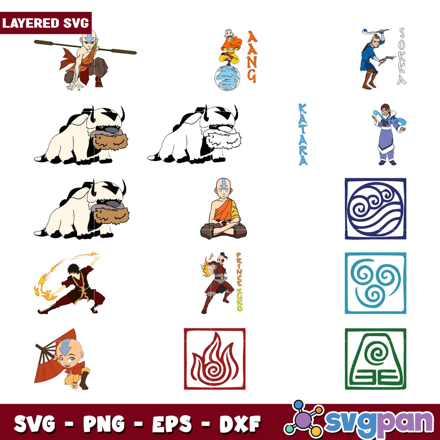 Avatar Bundle SVG PNG EPS DXF