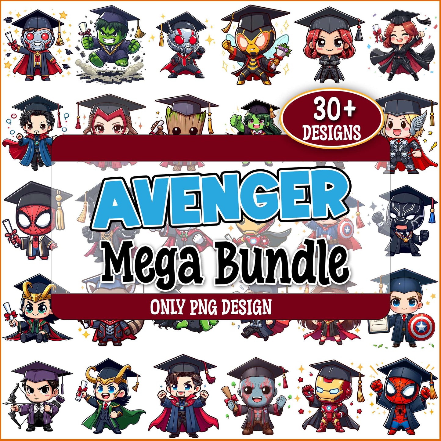 Avengers graduated png bundle