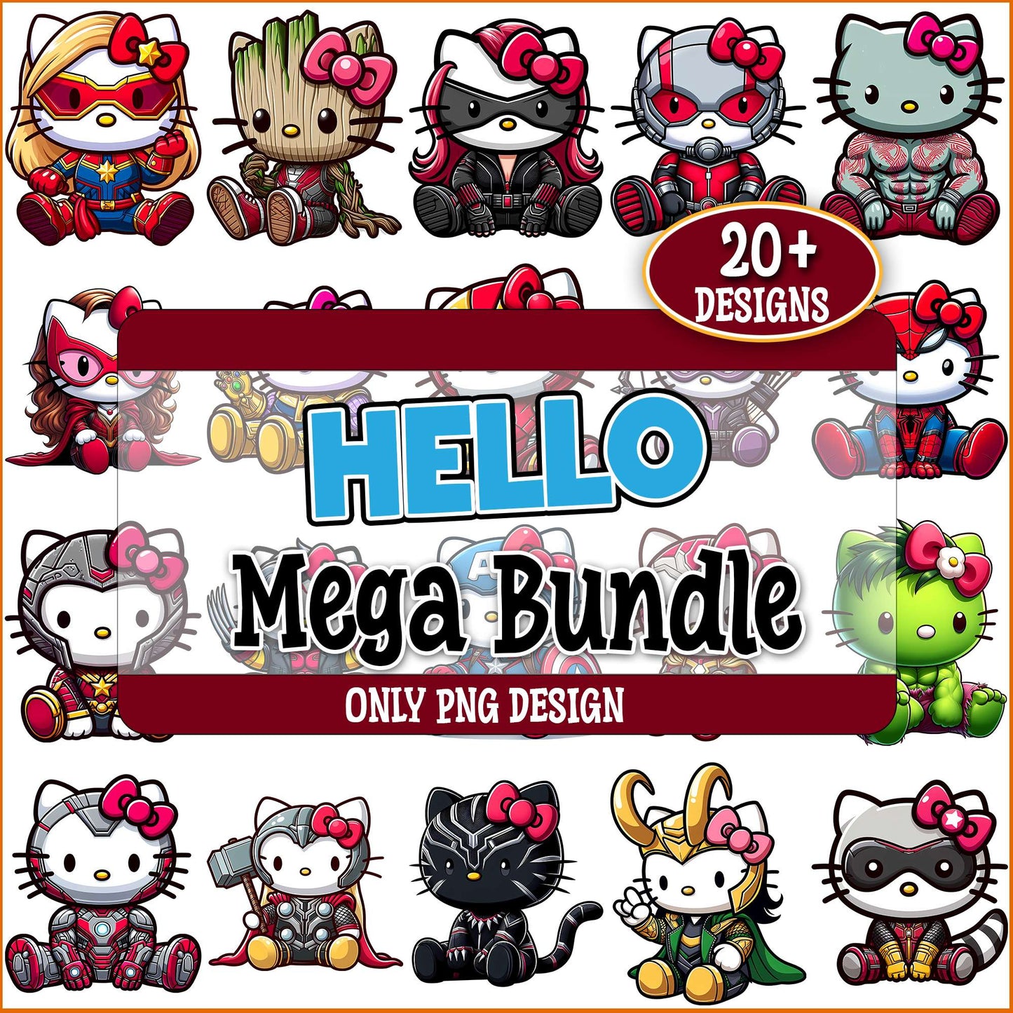 Avengers kitty png bundle