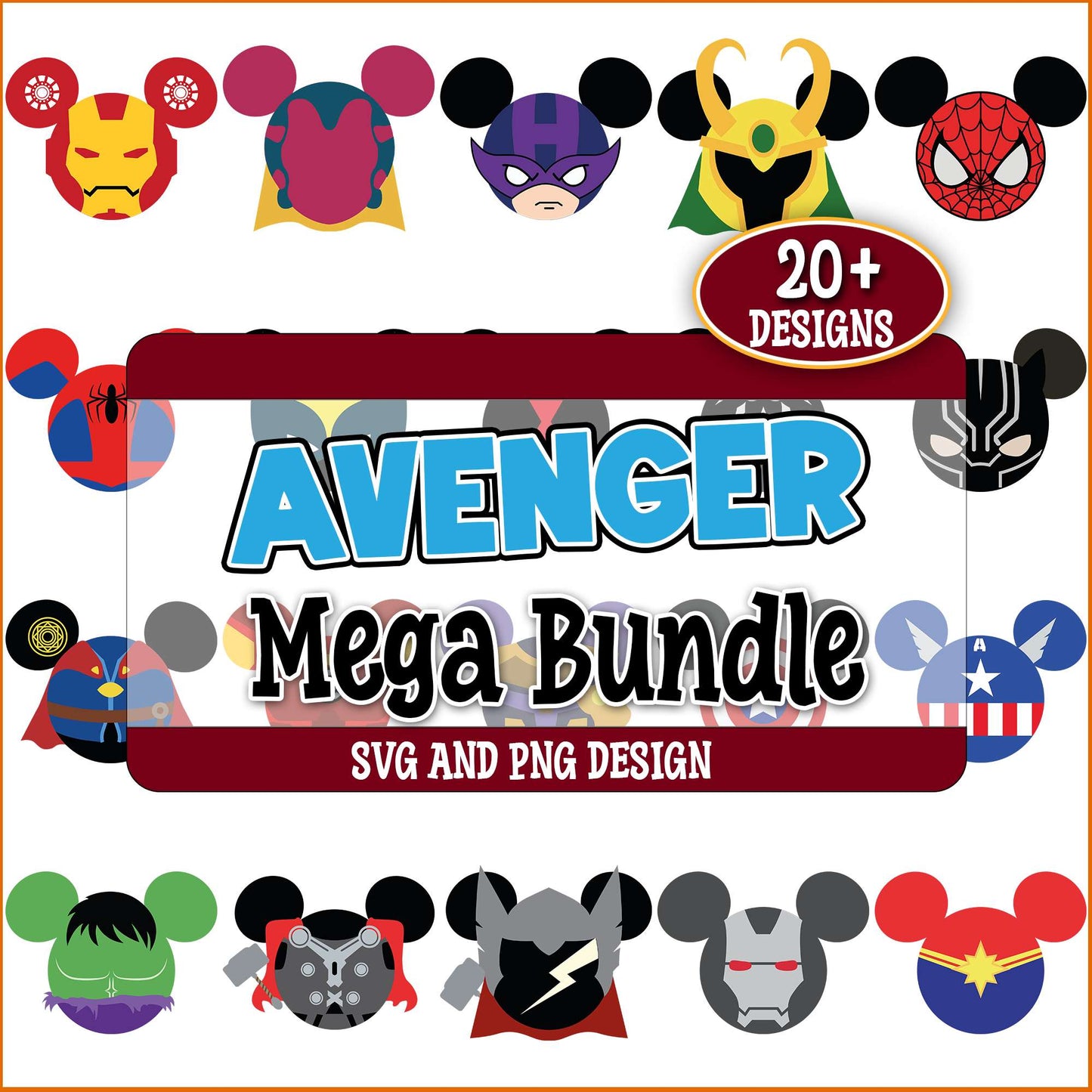 Avengers mickey edition svg bundle