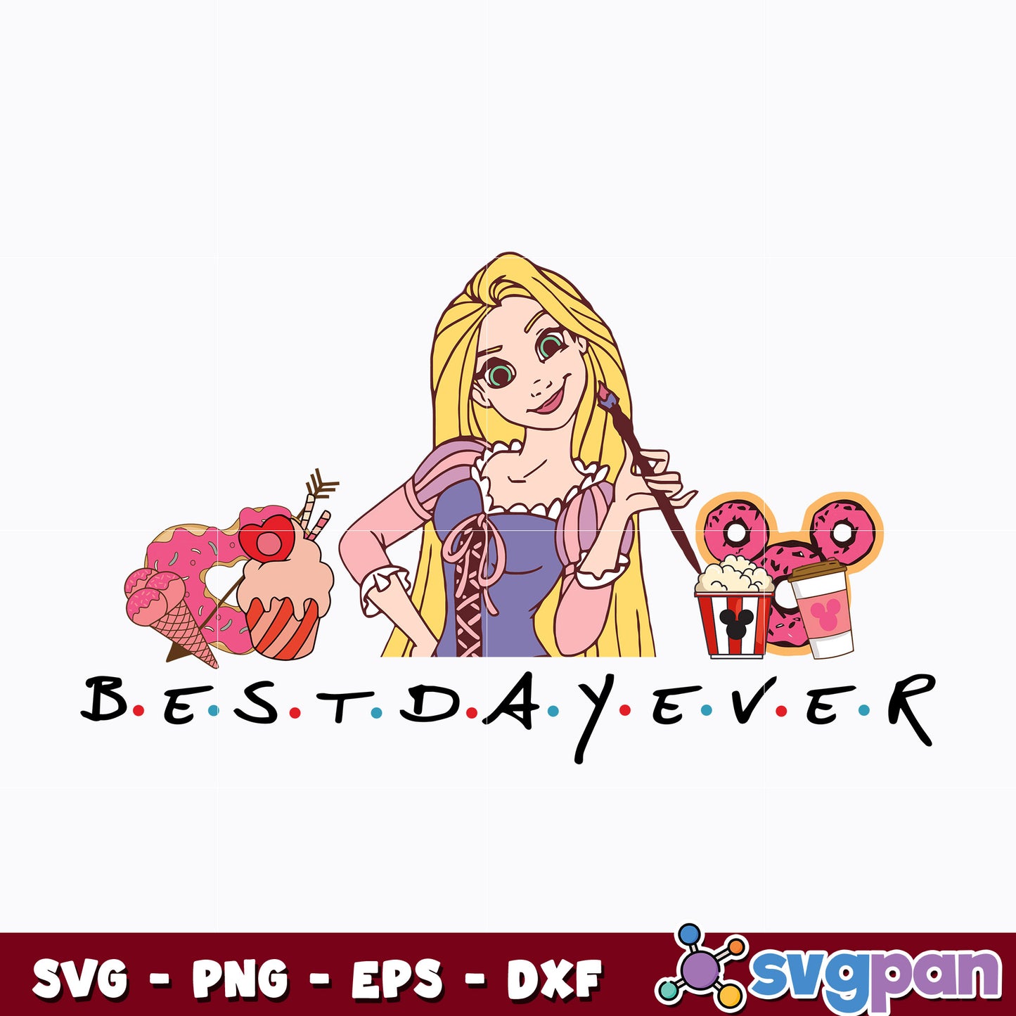 Rapunzel Princess Best Day Ever svg